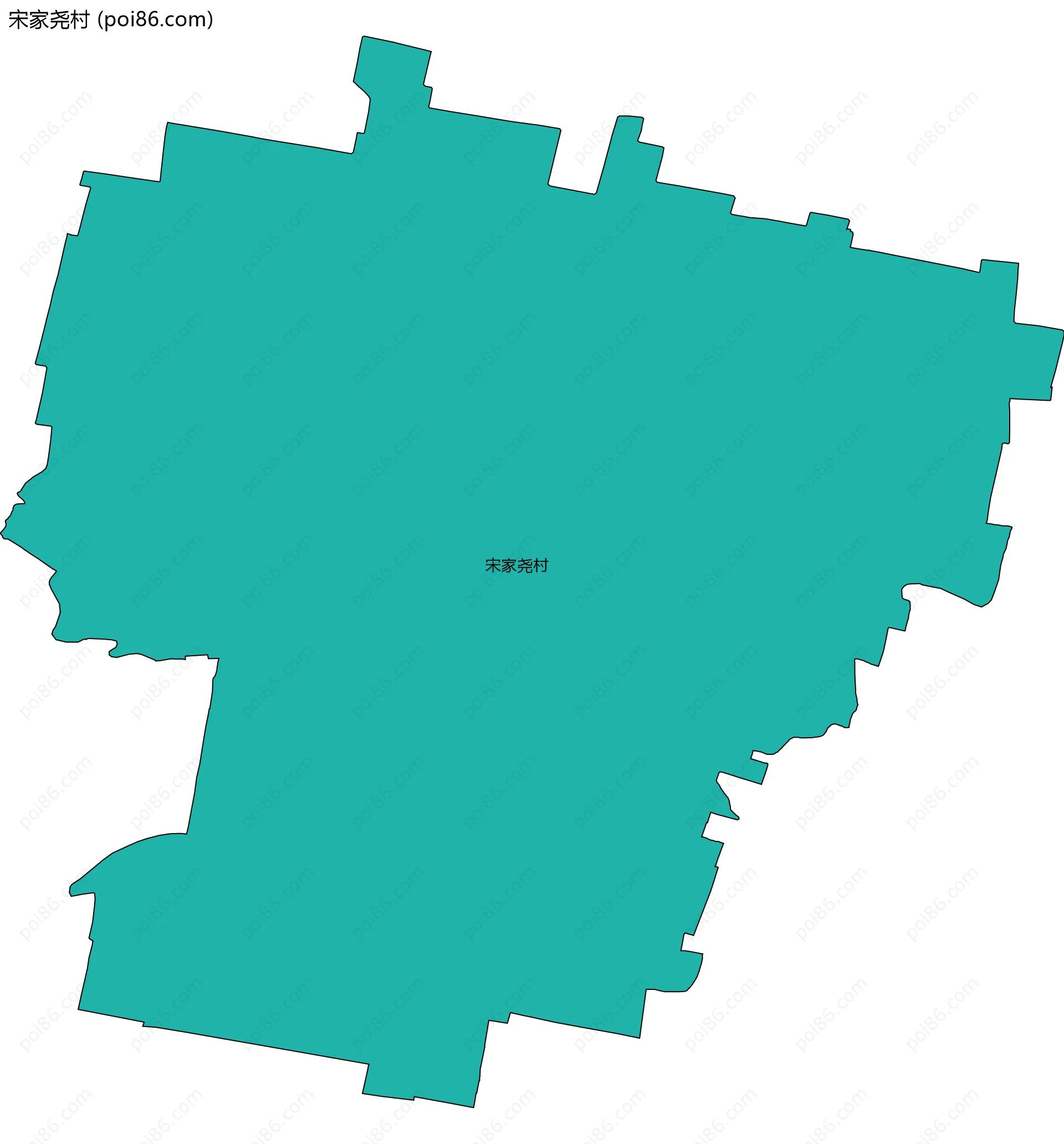 宋家尧村边界地图