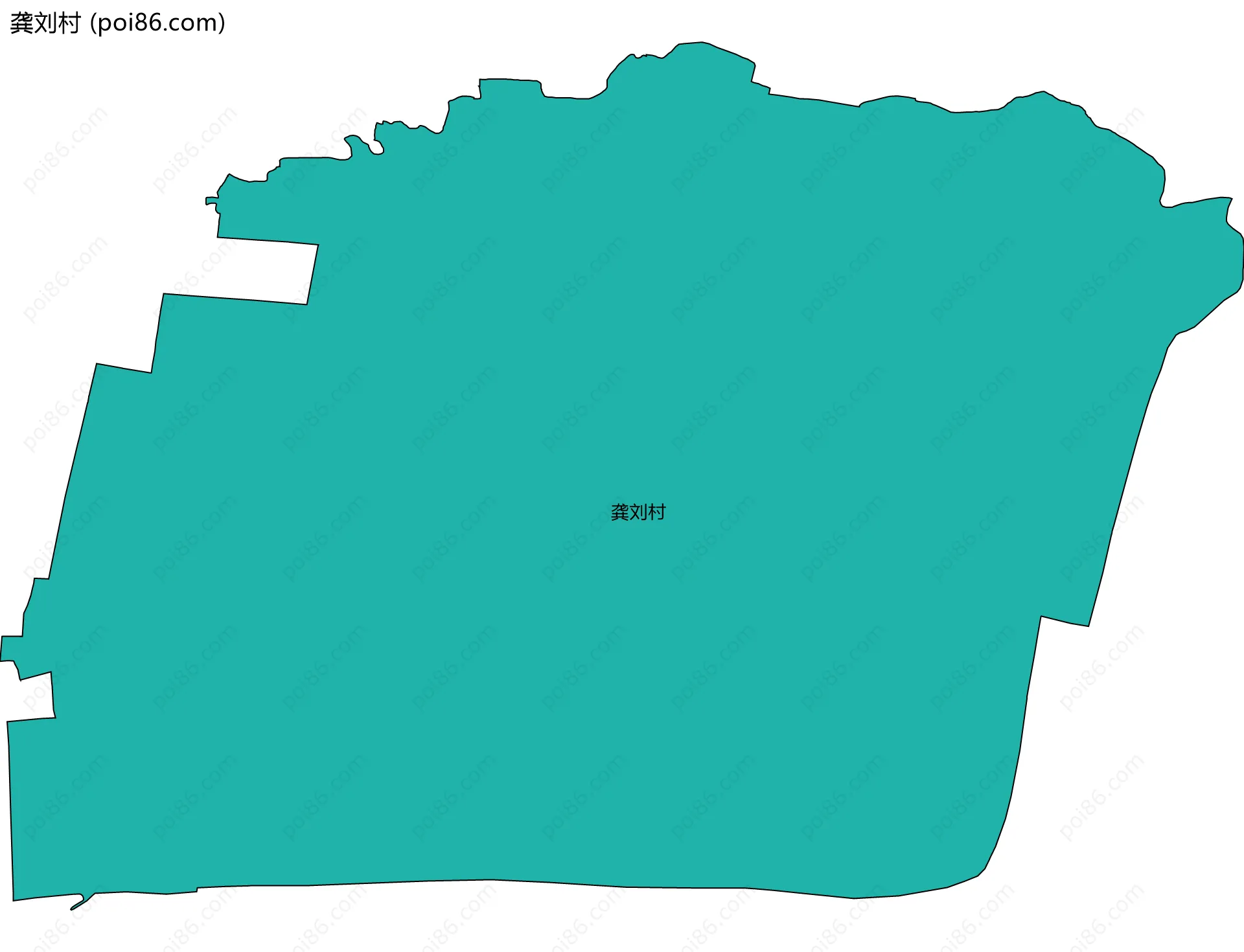龚刘村边界地图