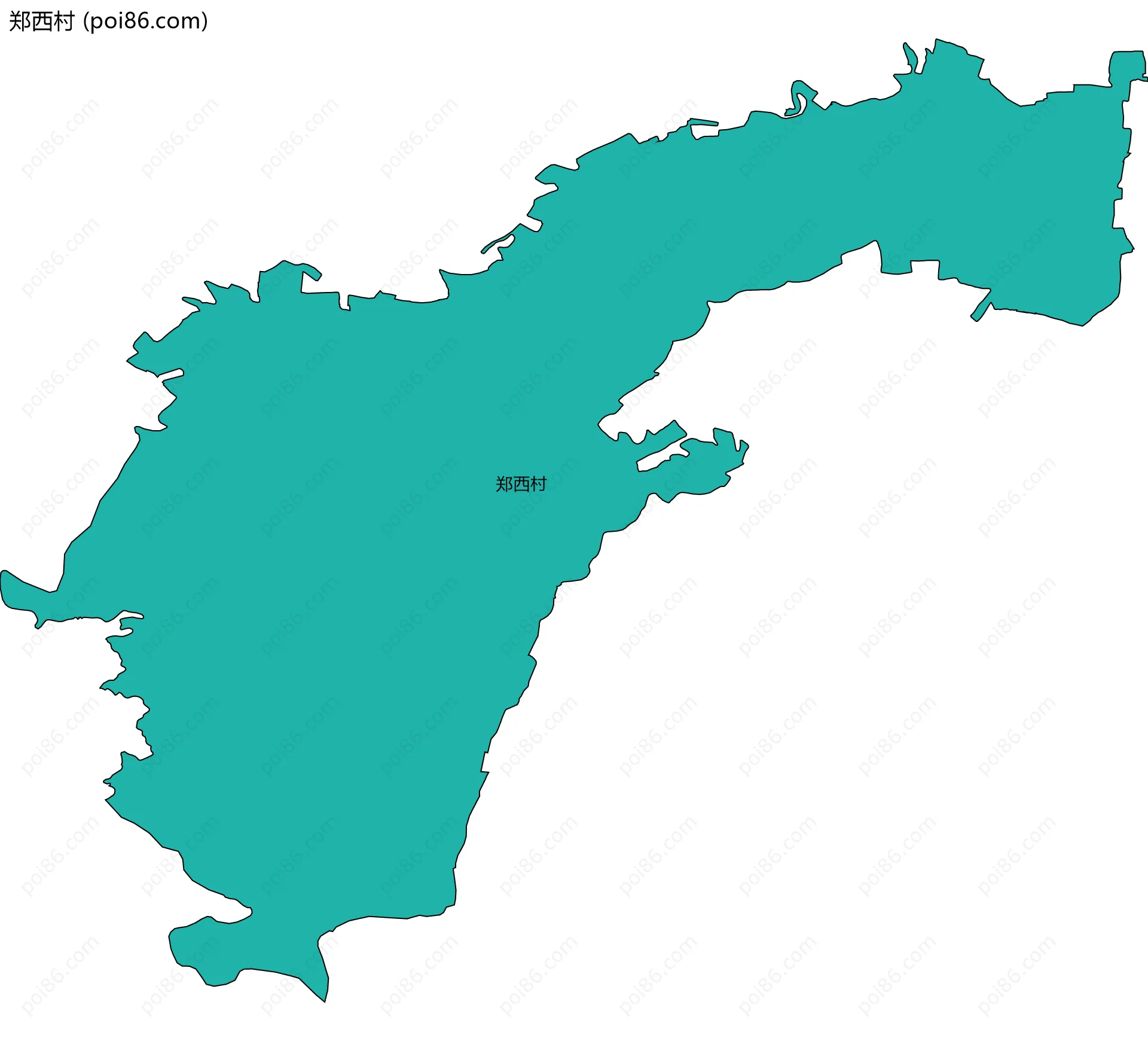 郑西村边界地图