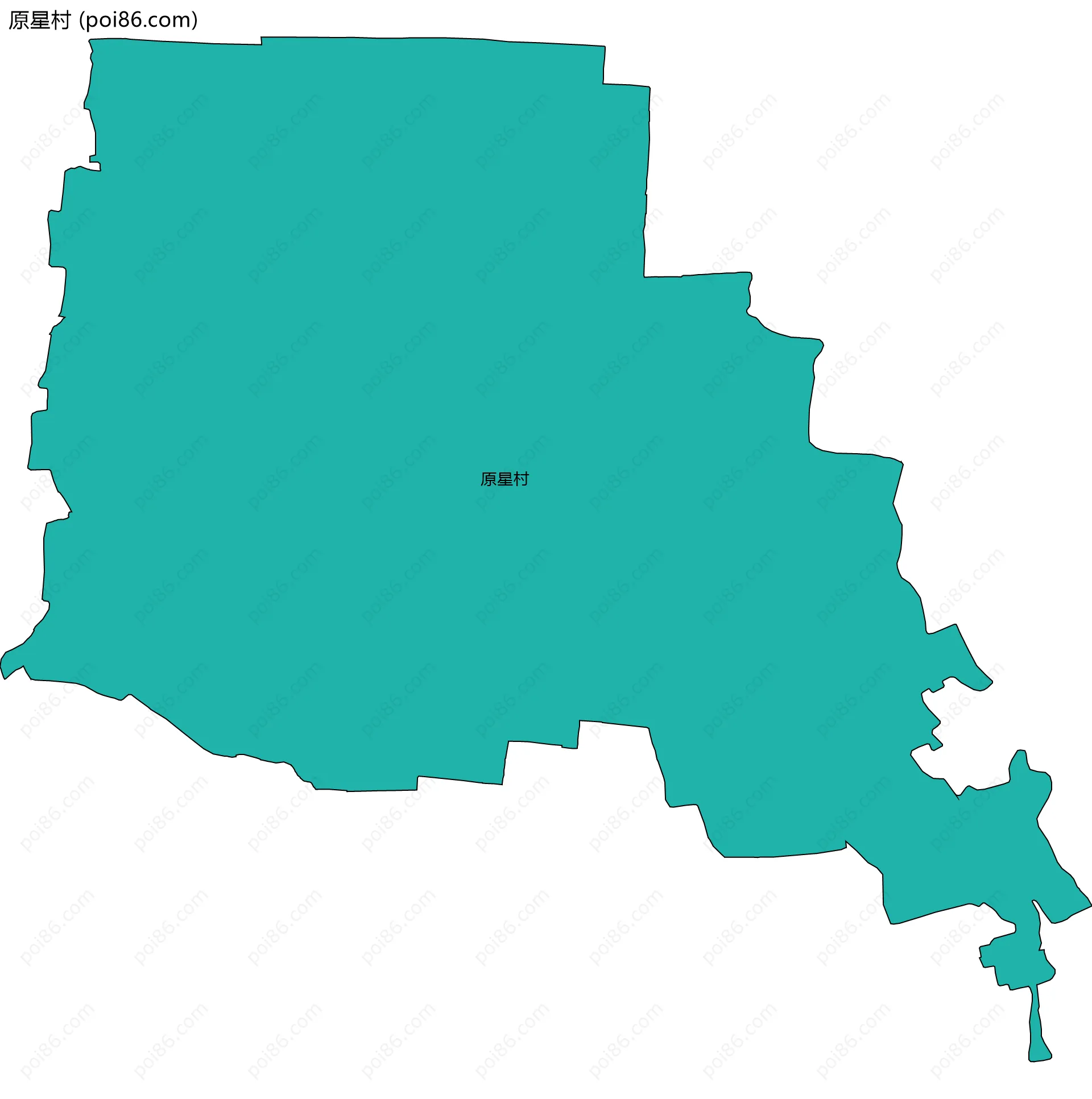 原星村边界地图