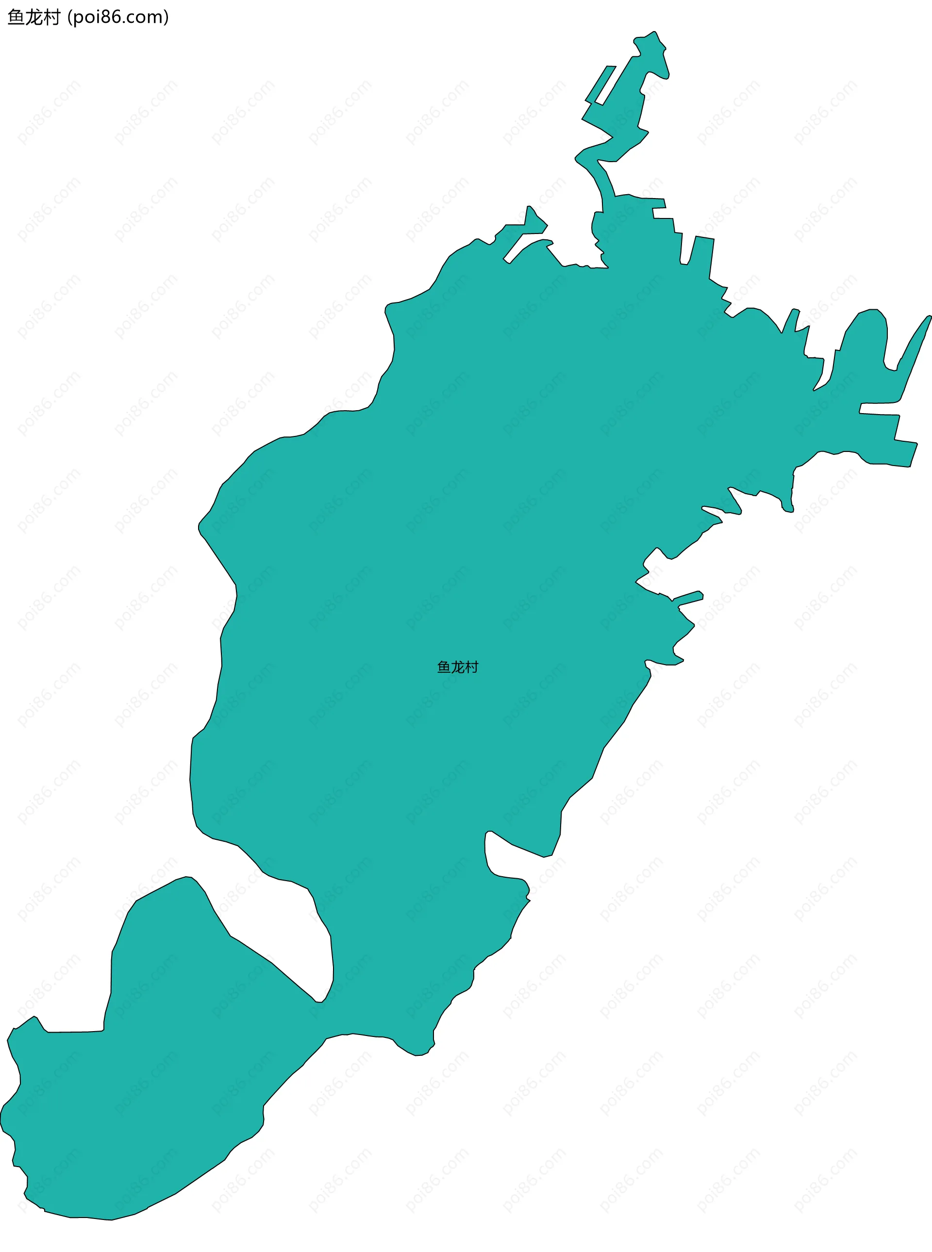 鱼龙村边界地图