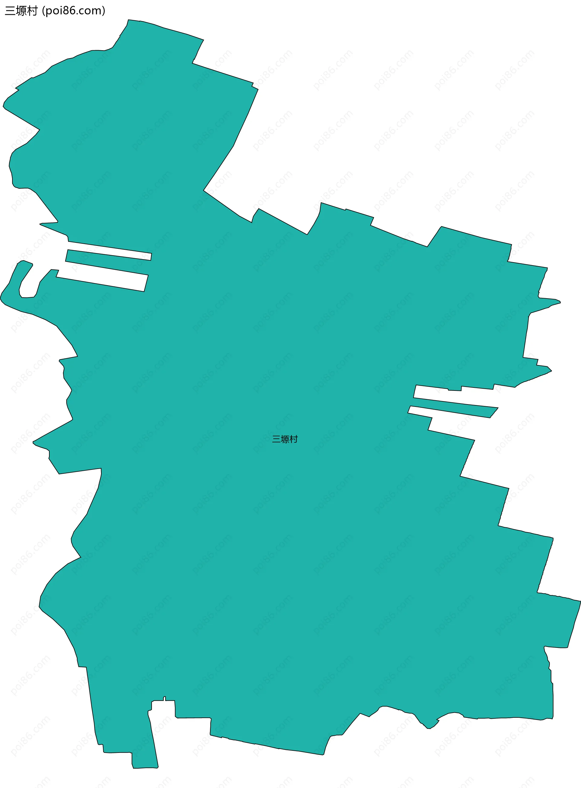 三塬村边界地图