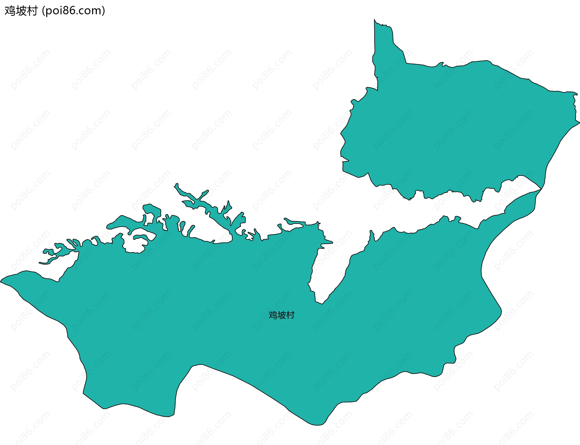 鸡坡村边界地图
