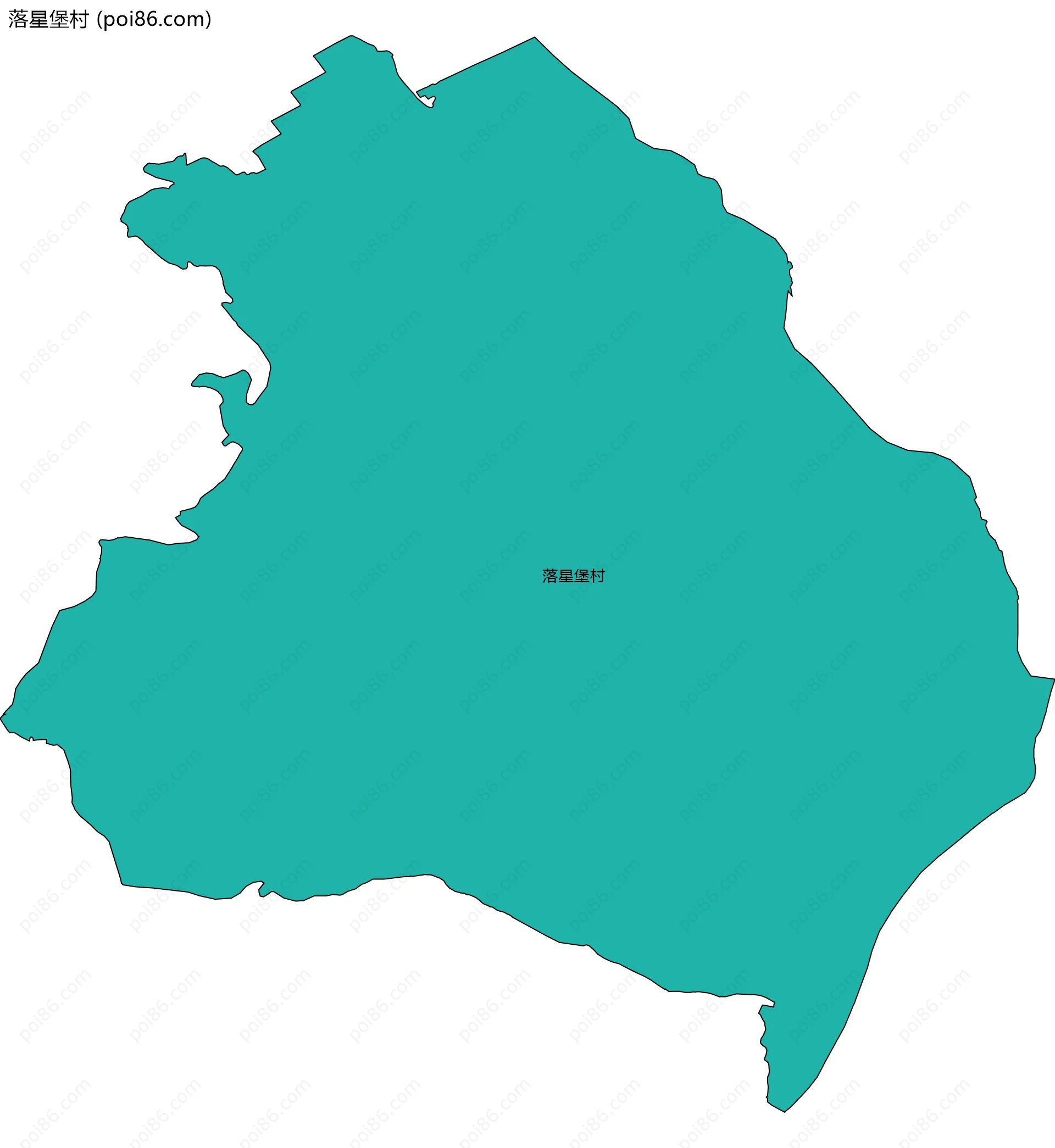 落星堡村边界地图