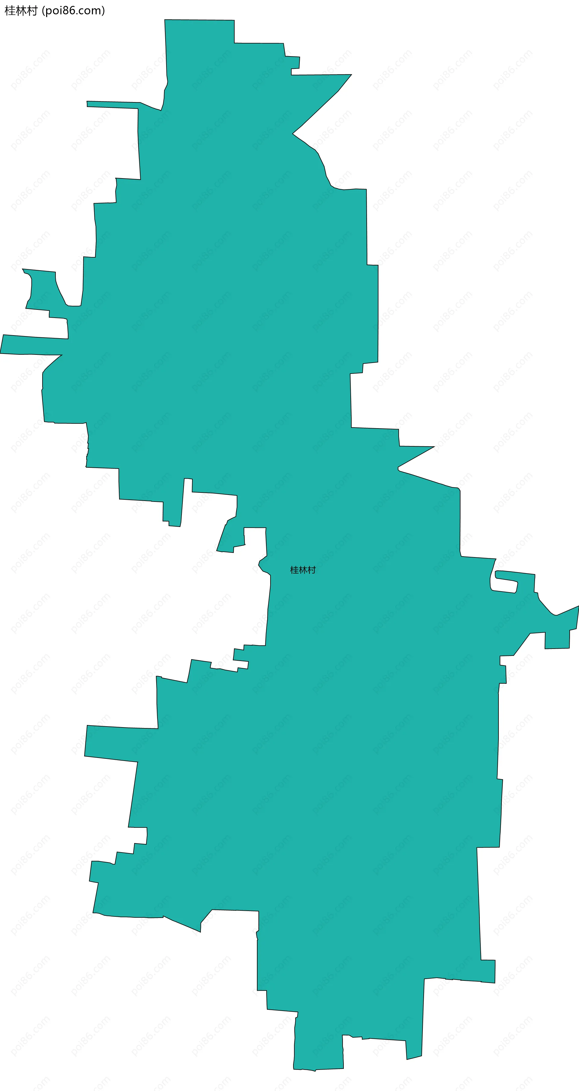 桂林村边界地图