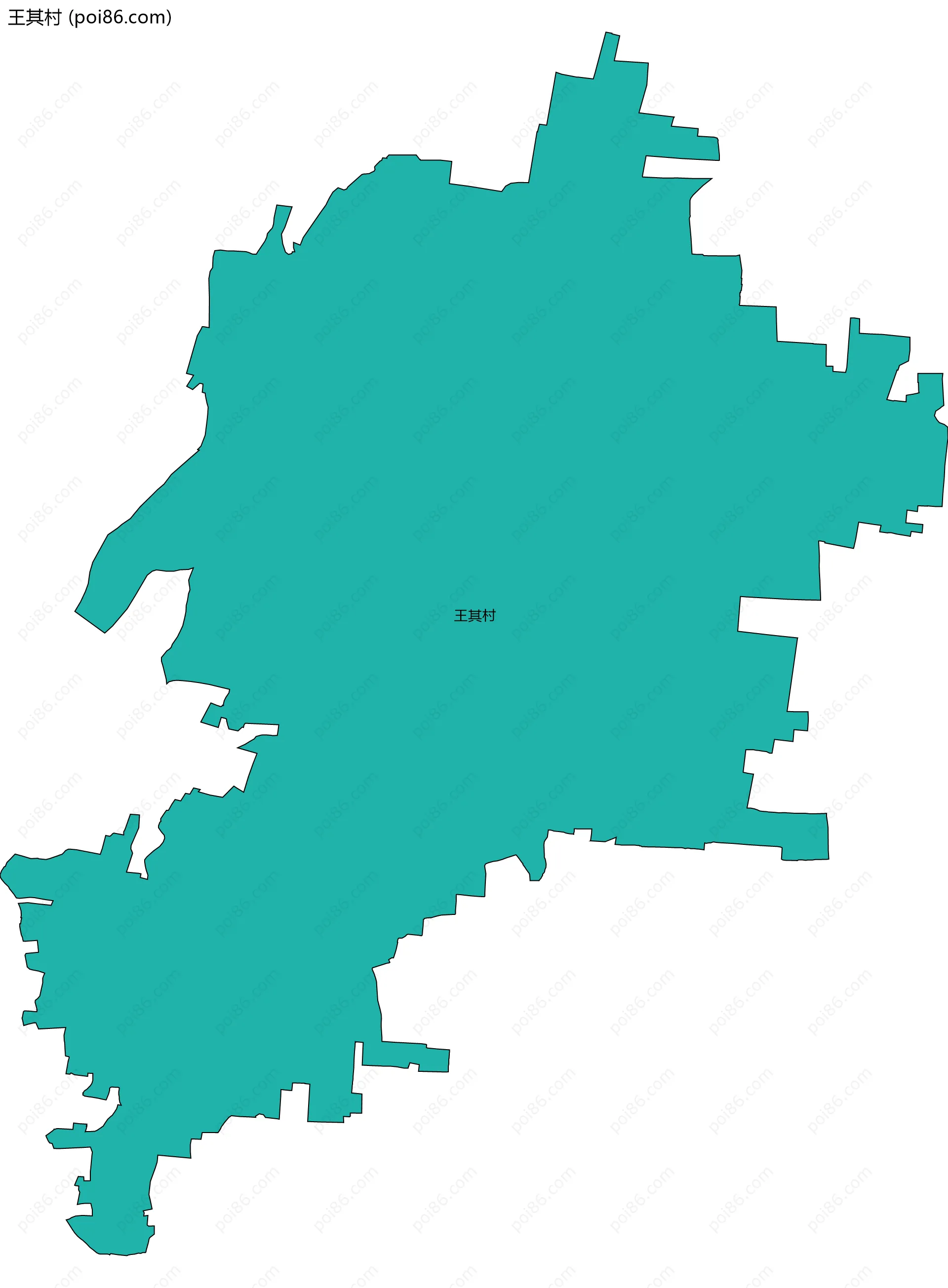 王其村边界地图