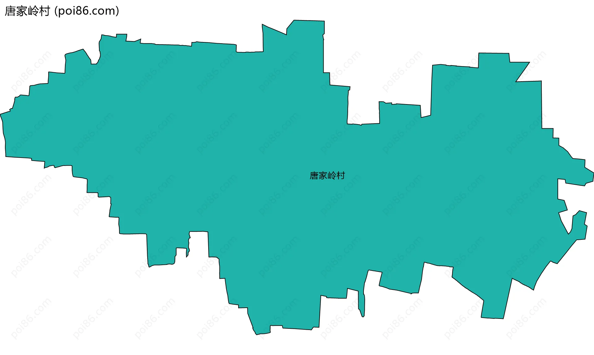 唐家岭村边界地图