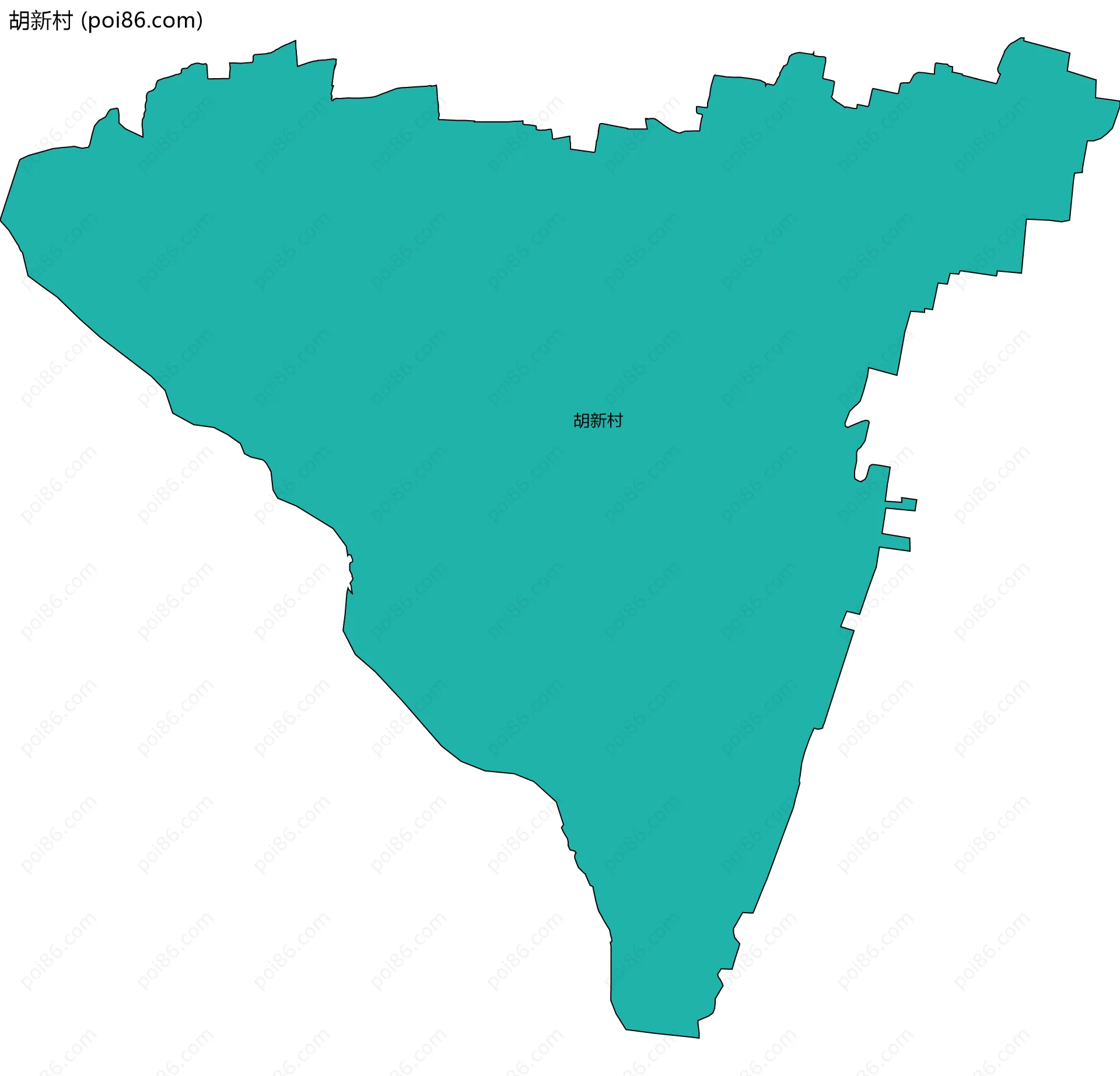 胡新村边界地图