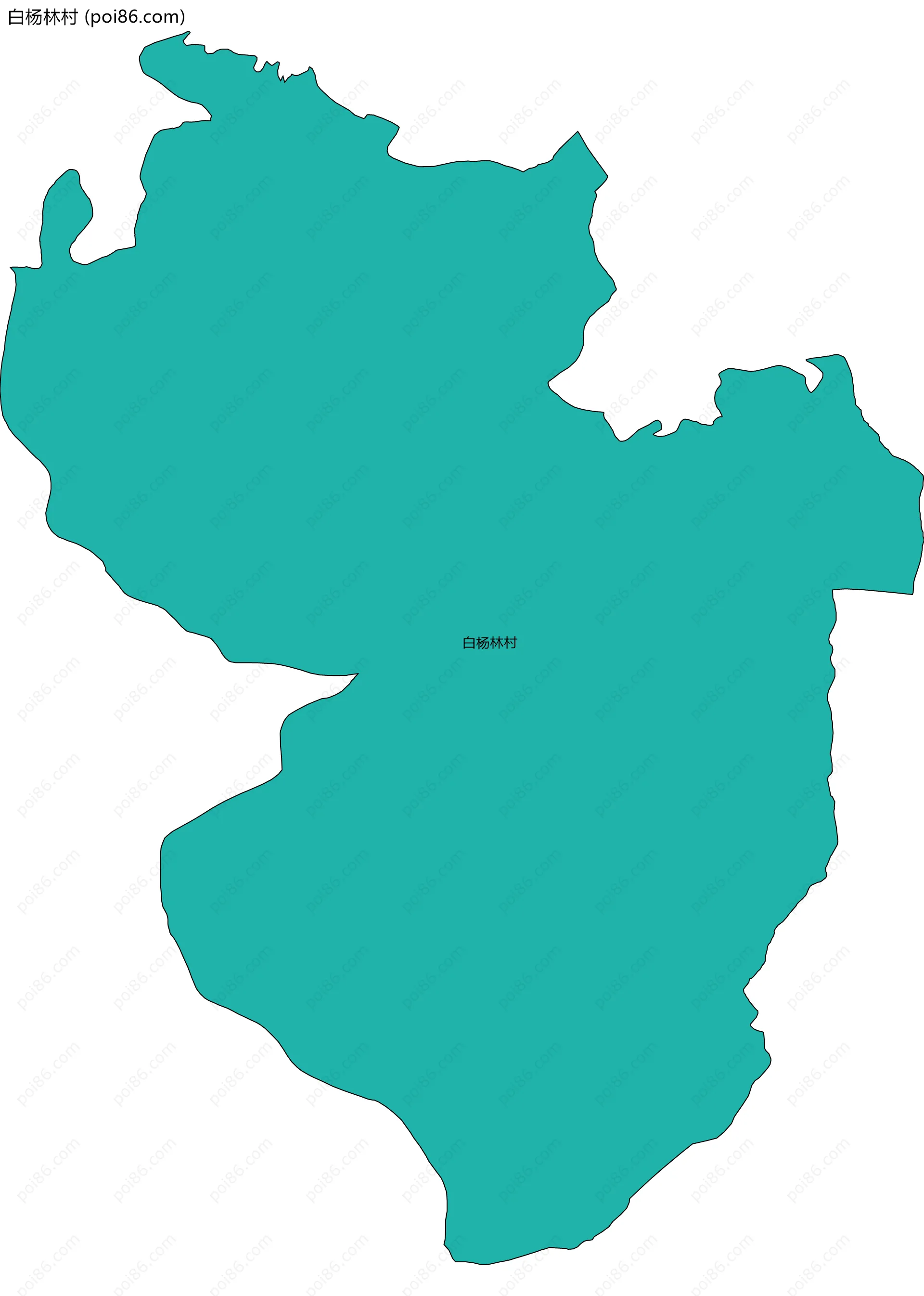 白杨林村边界地图