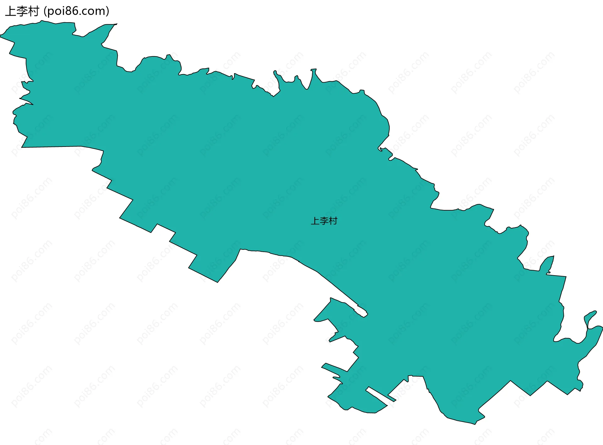 上李村边界地图