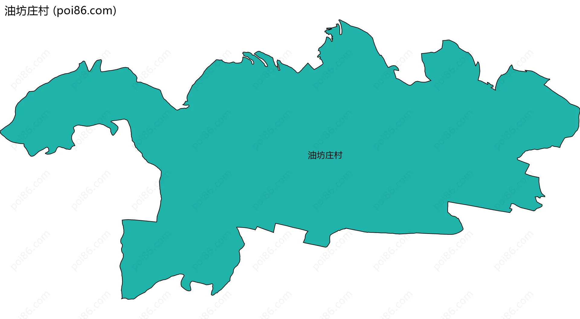 油坊庄村边界地图