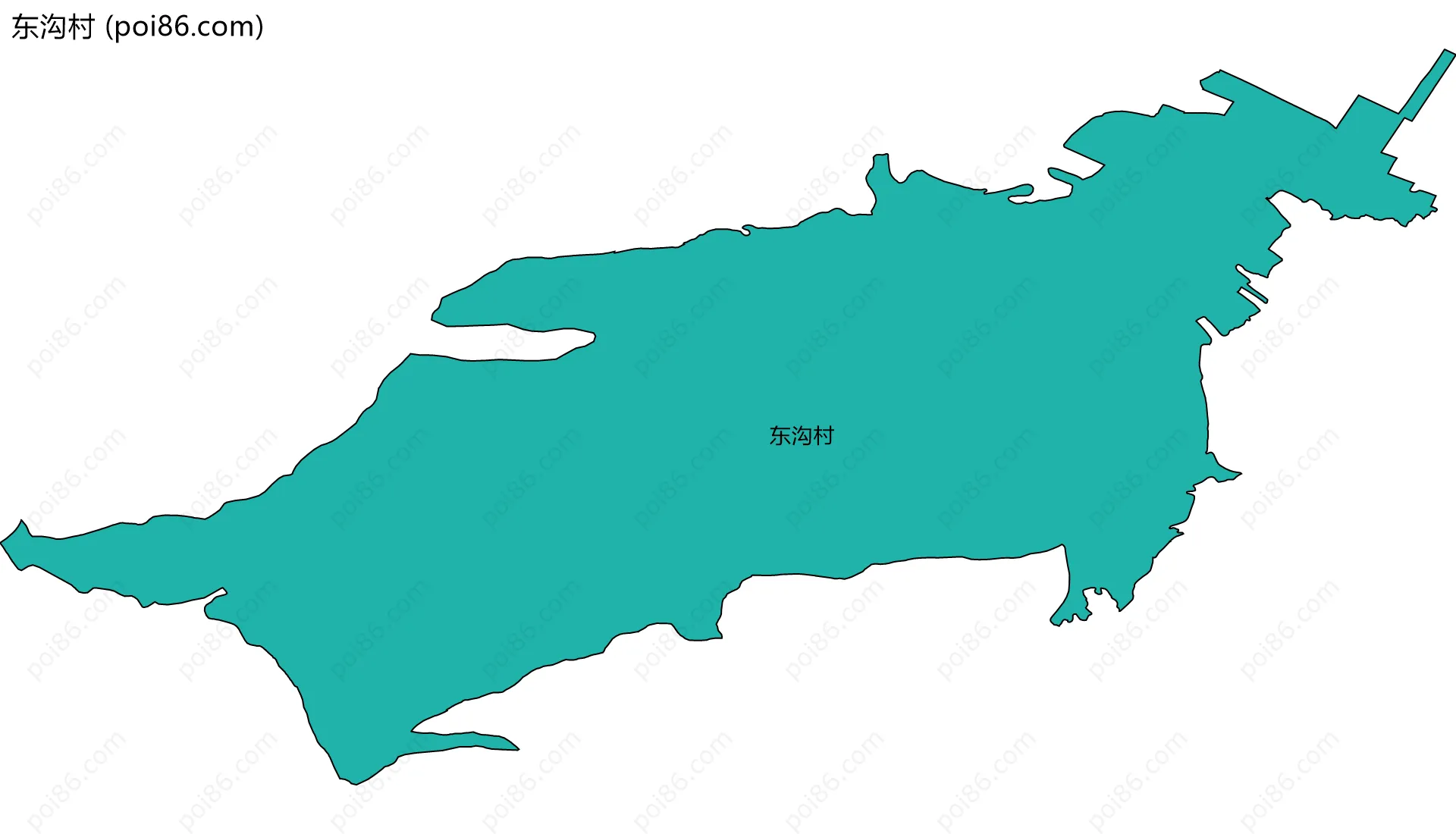 东沟村边界地图