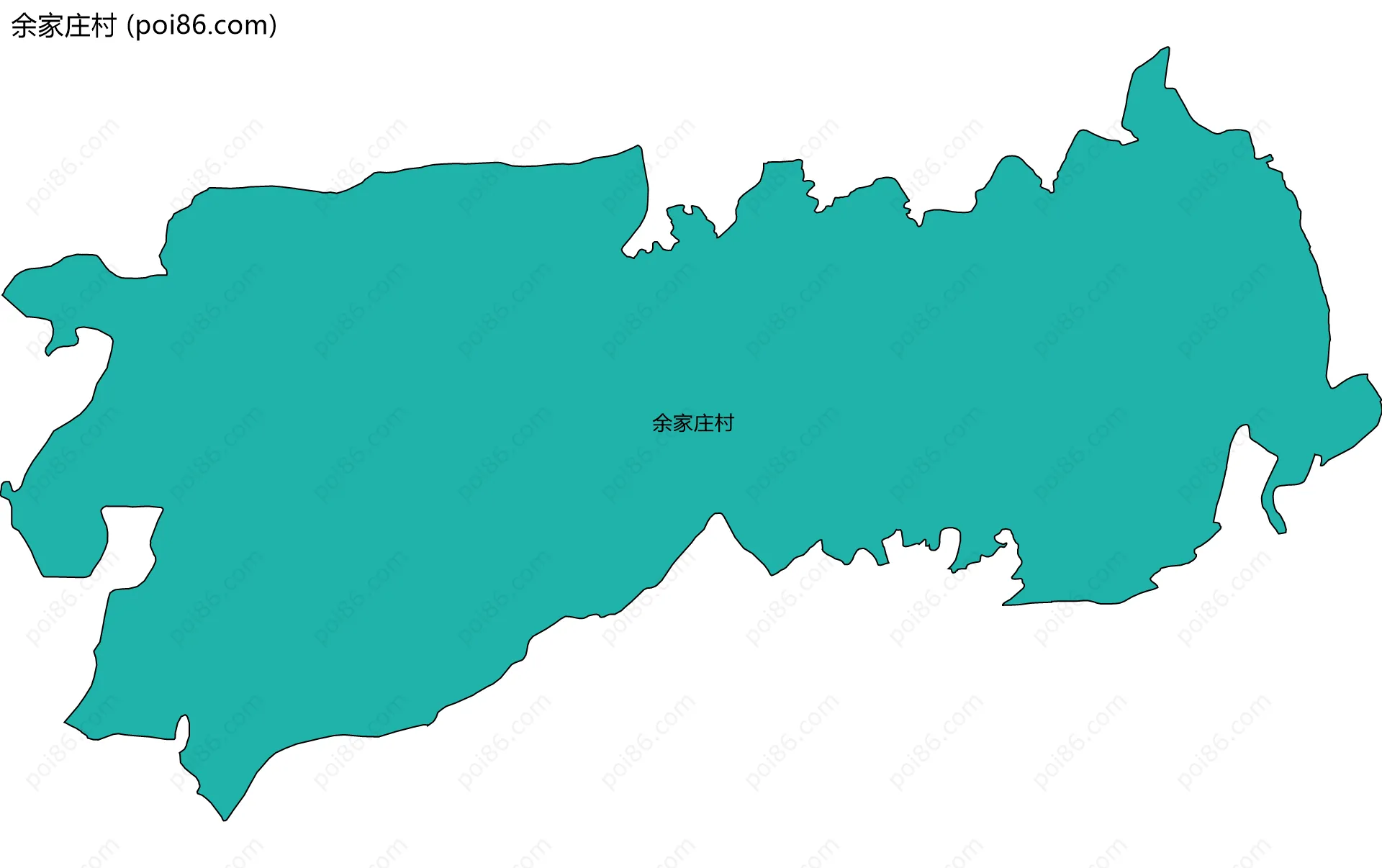 余家庄村边界地图