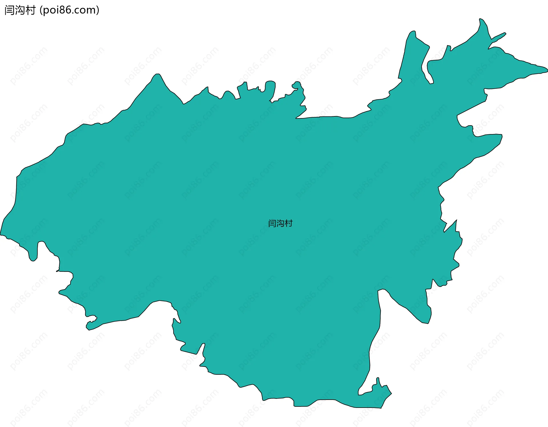 闫沟村边界地图