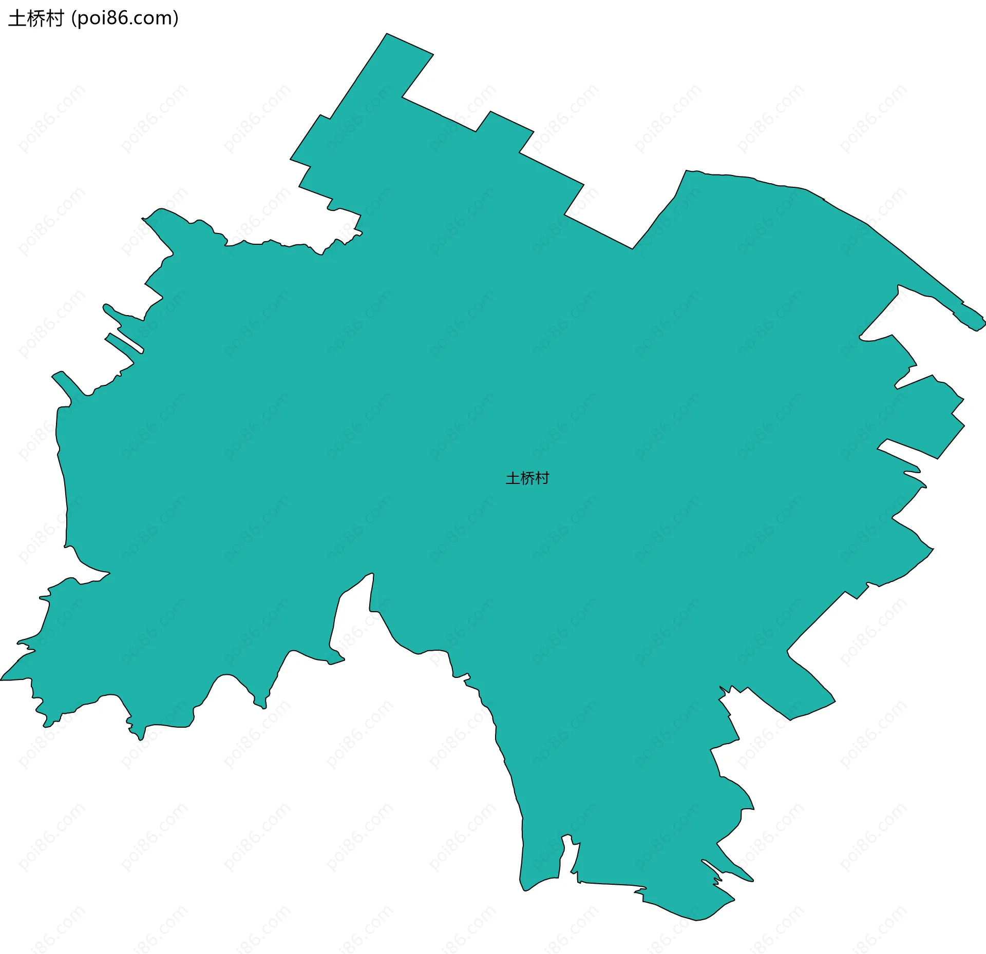土桥村边界地图