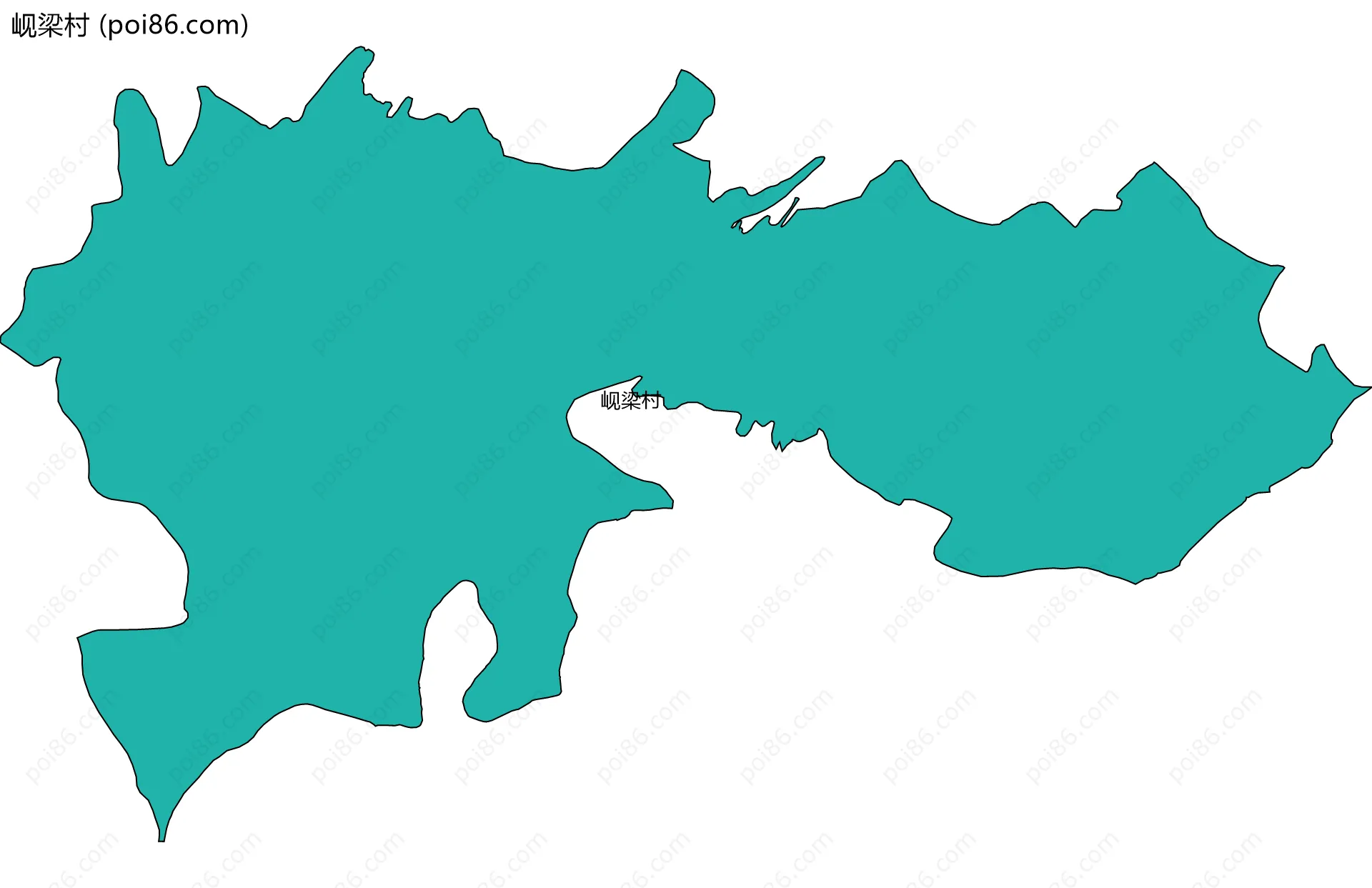 岘梁村边界地图