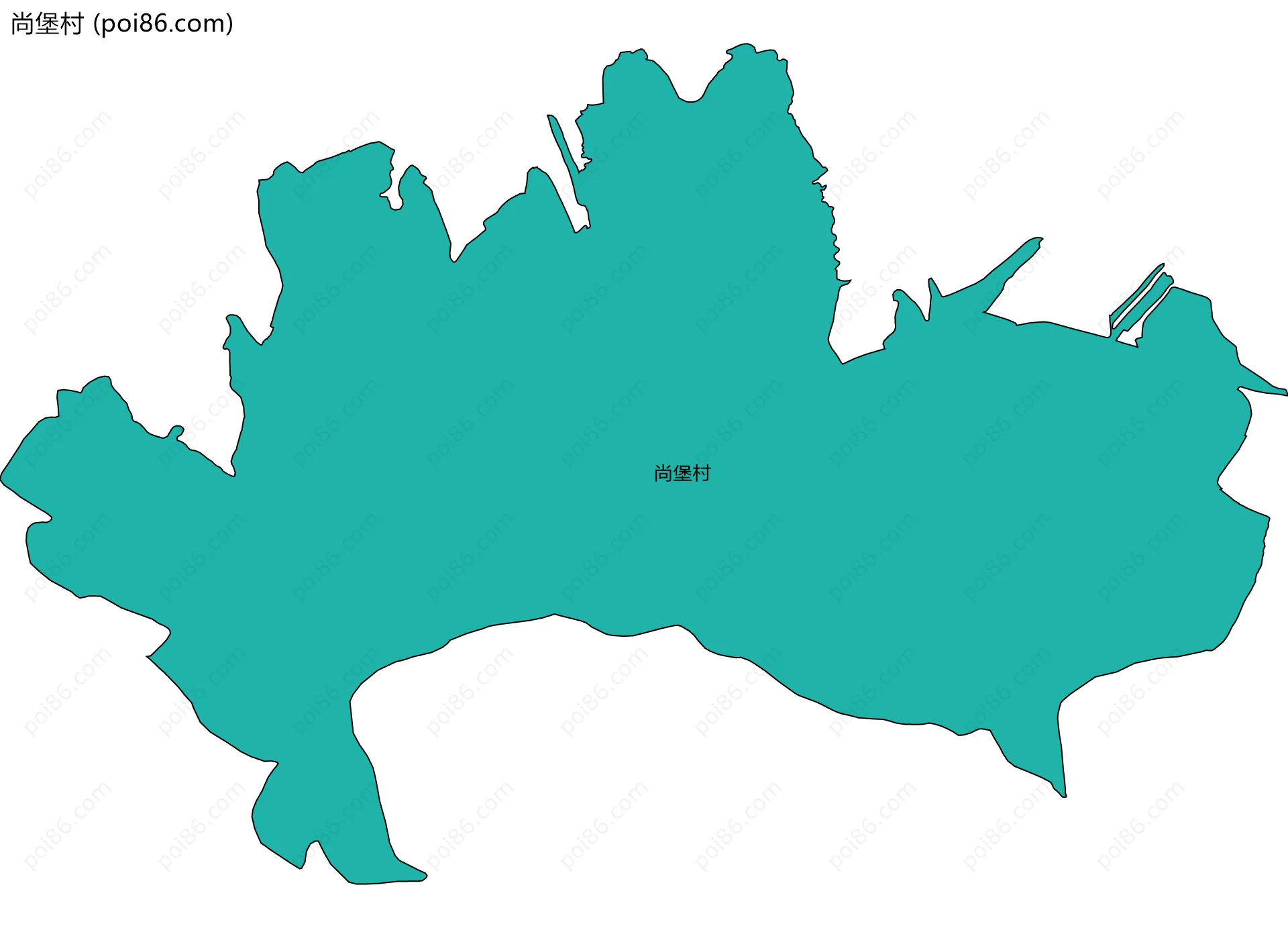 尚堡村边界地图