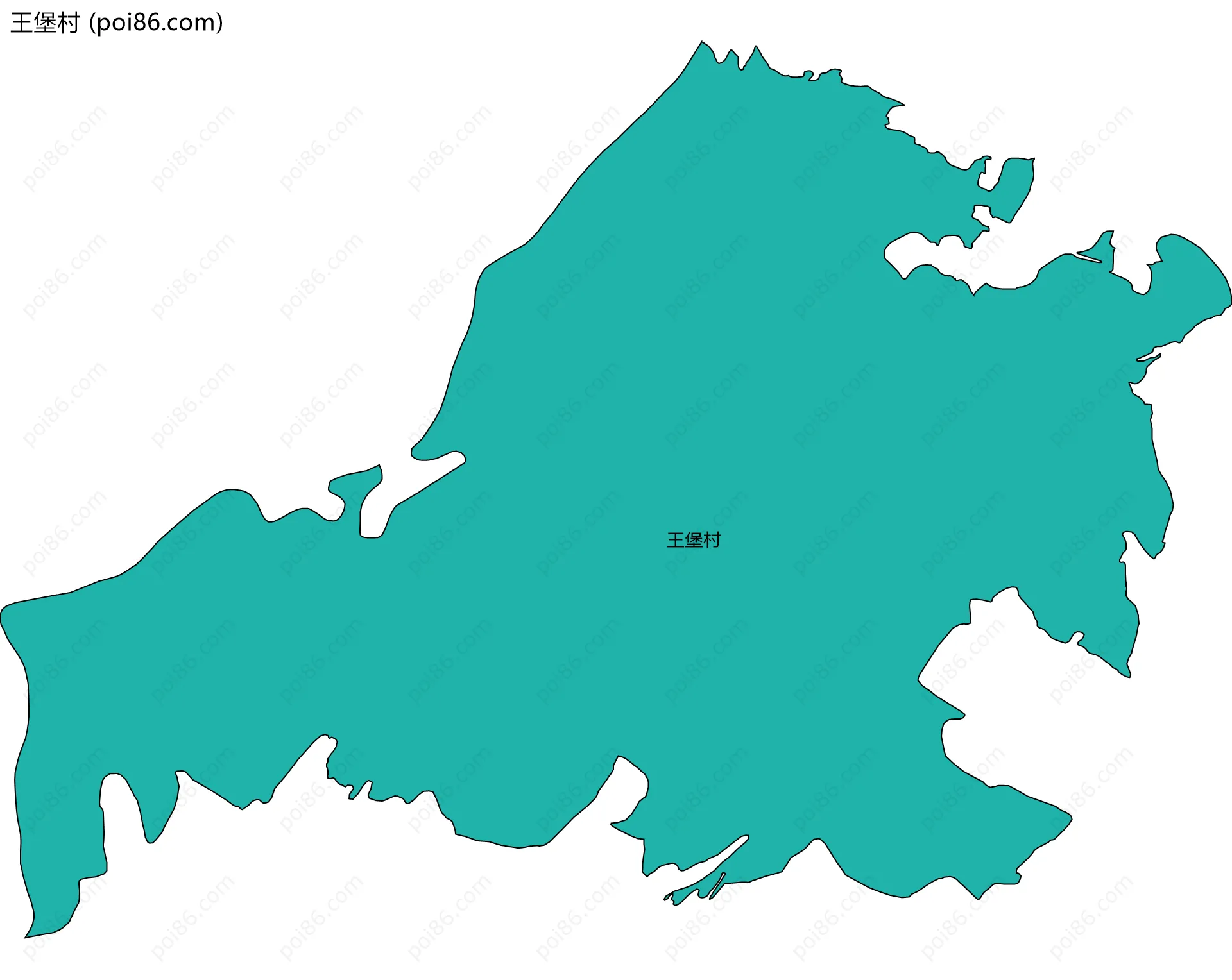 王堡村边界地图