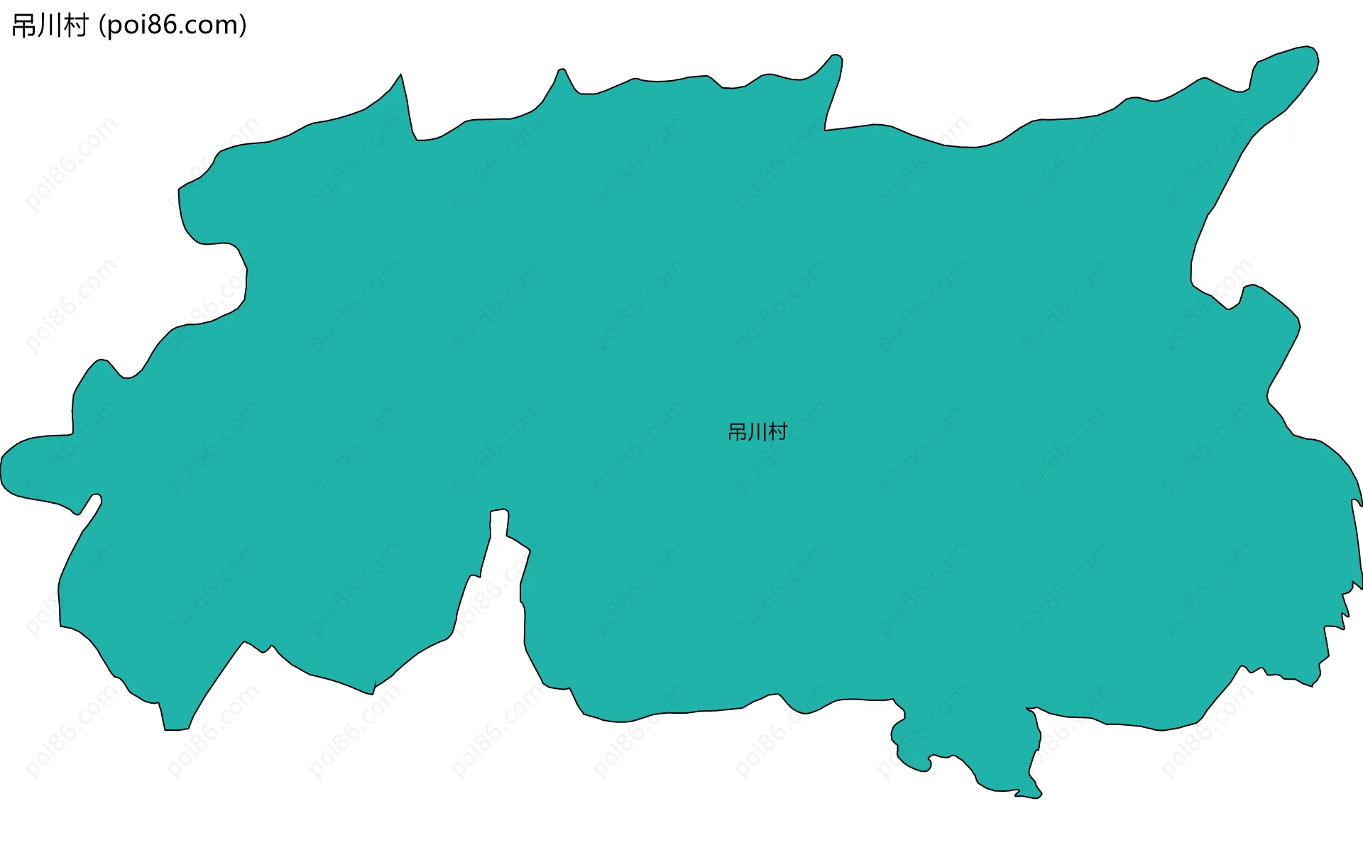 吊川村边界地图