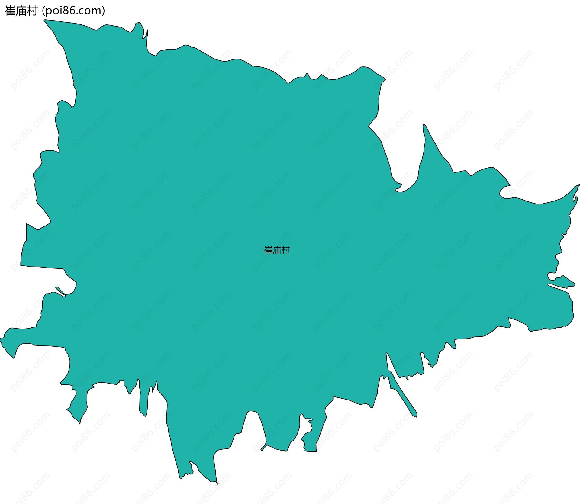 崔庙村边界地图