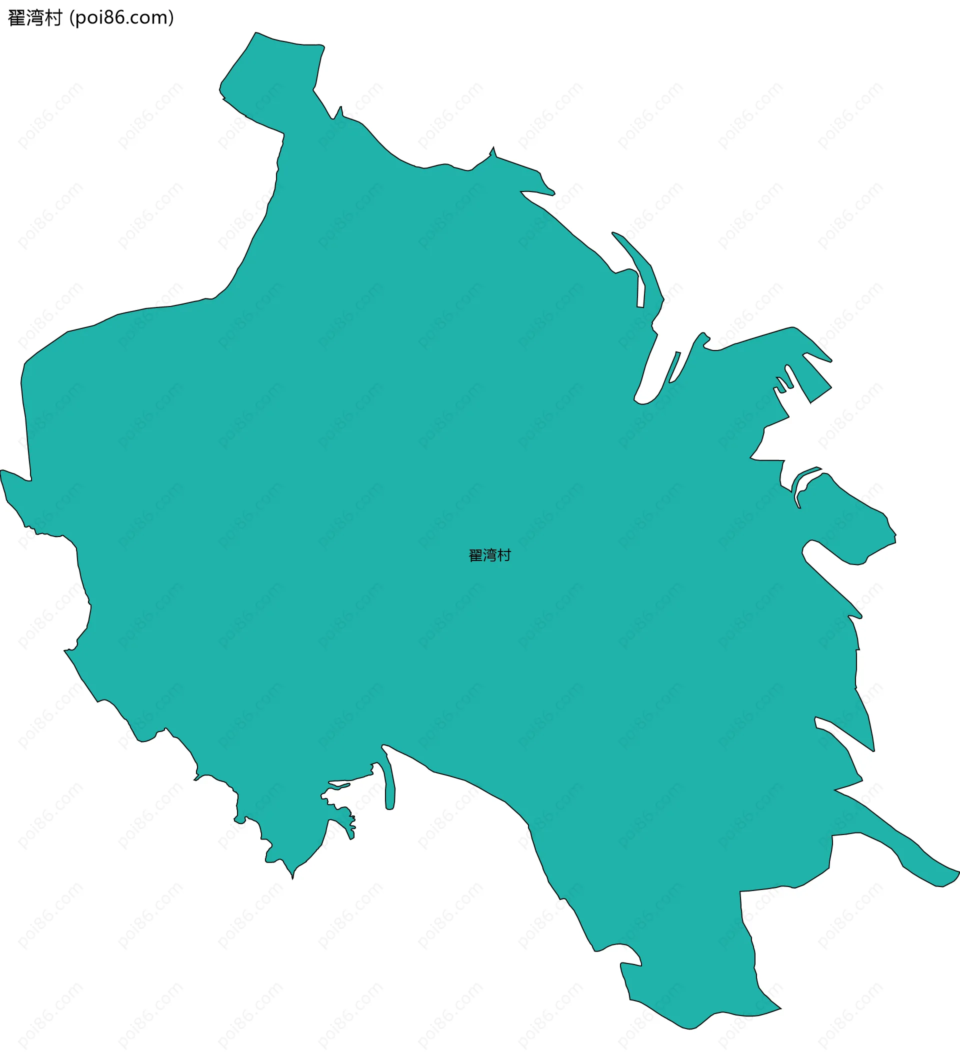 翟湾村边界地图