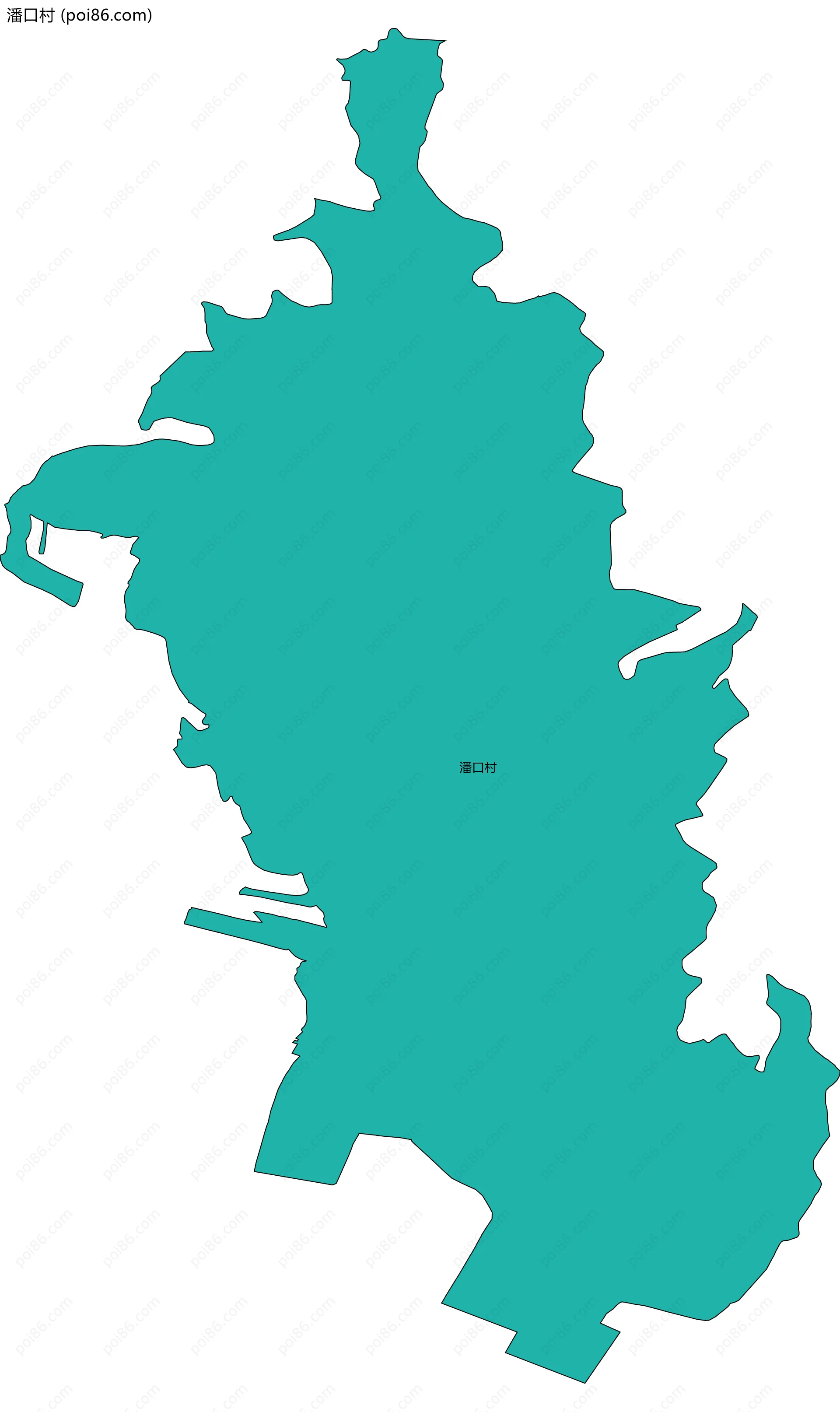 潘口村边界地图