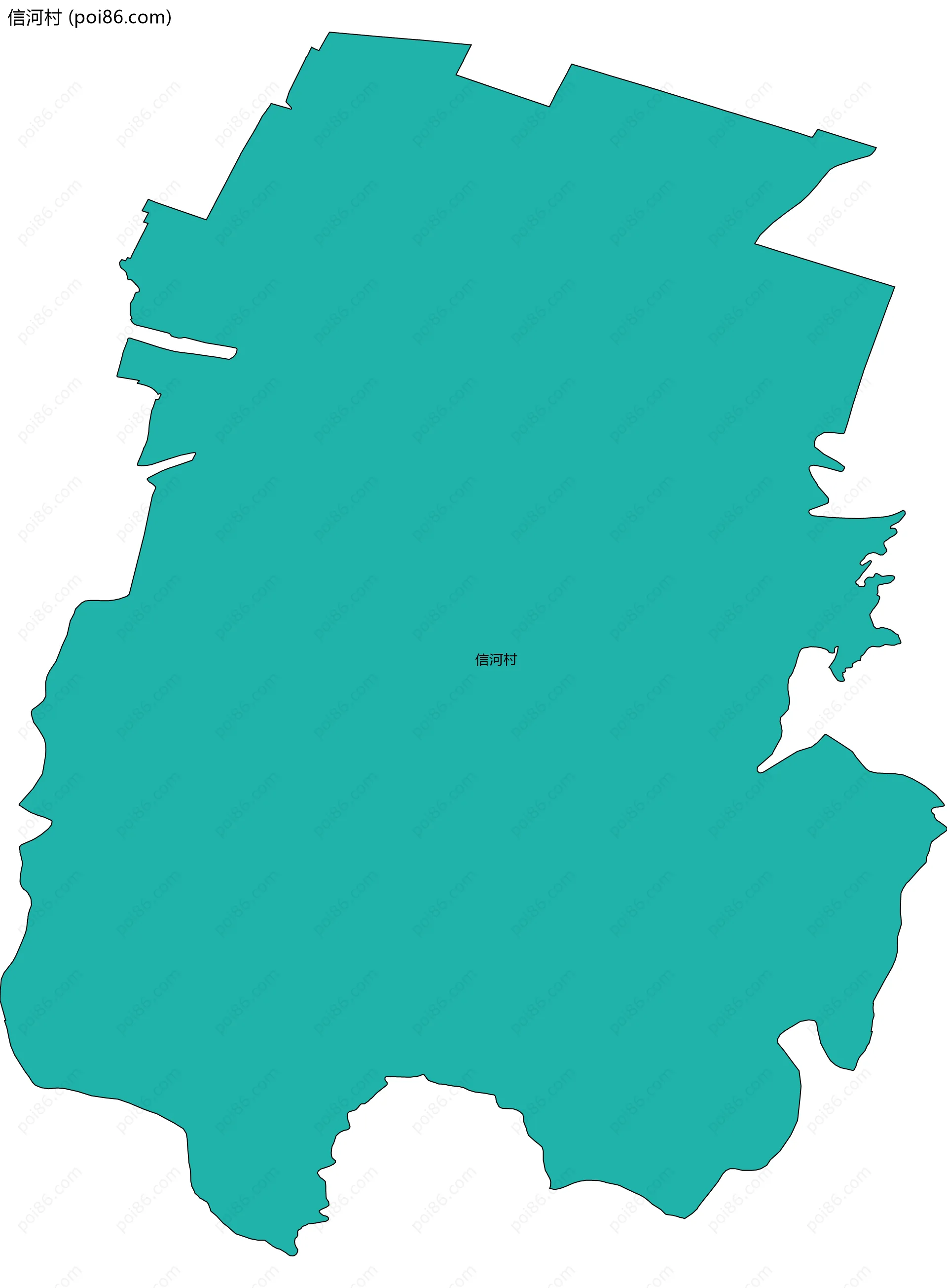 信河村边界地图