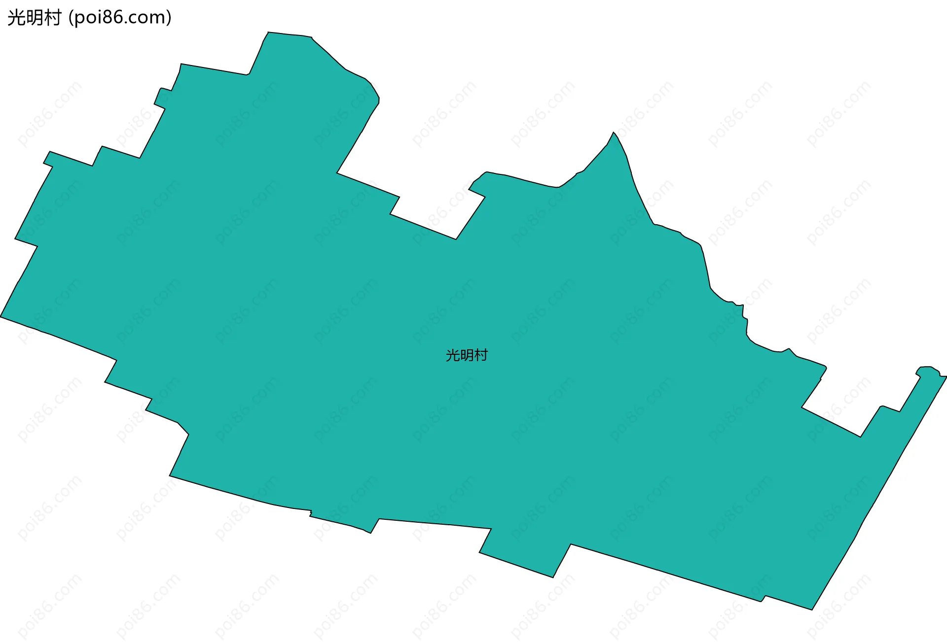 光明村边界地图