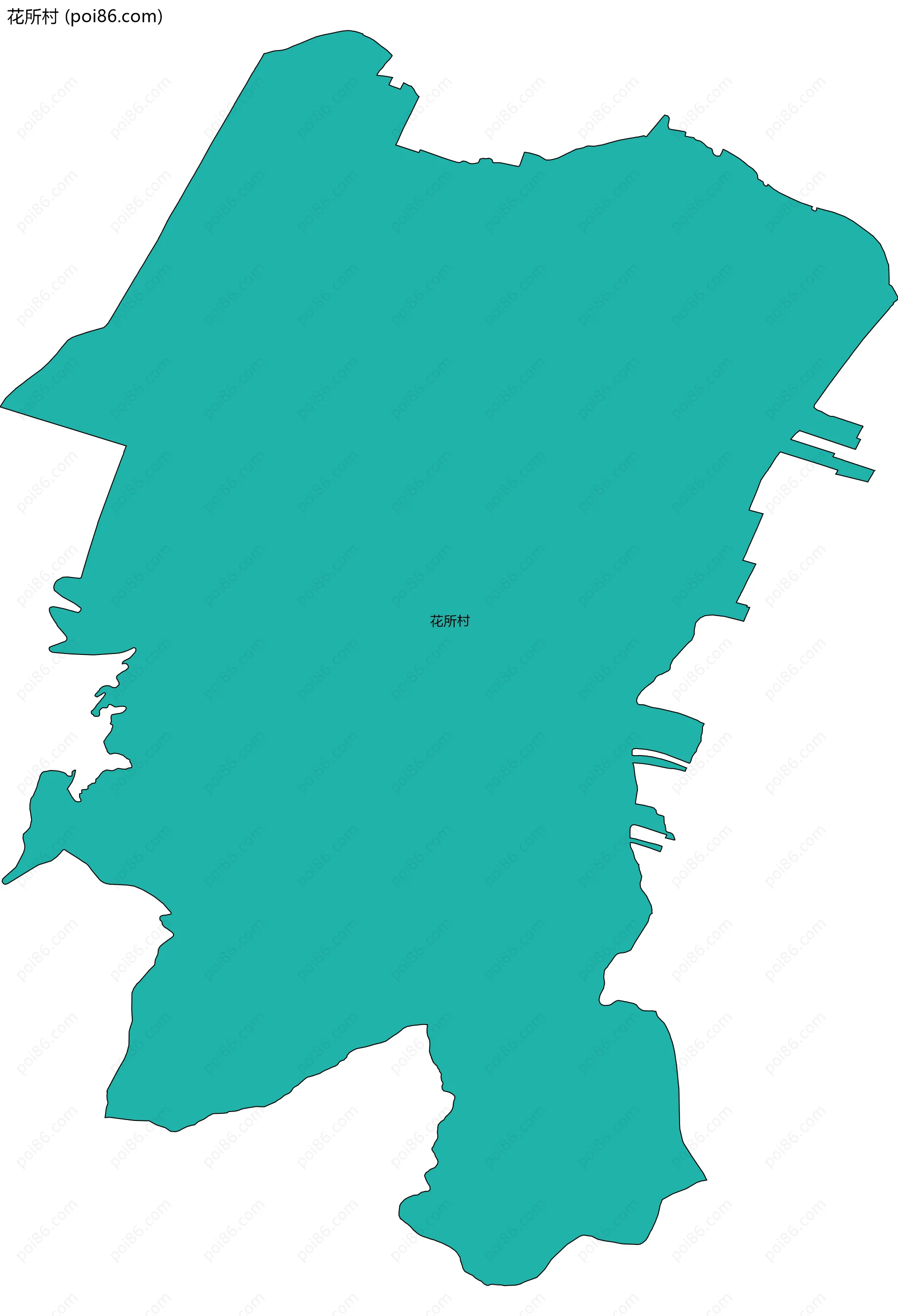 花所村边界地图