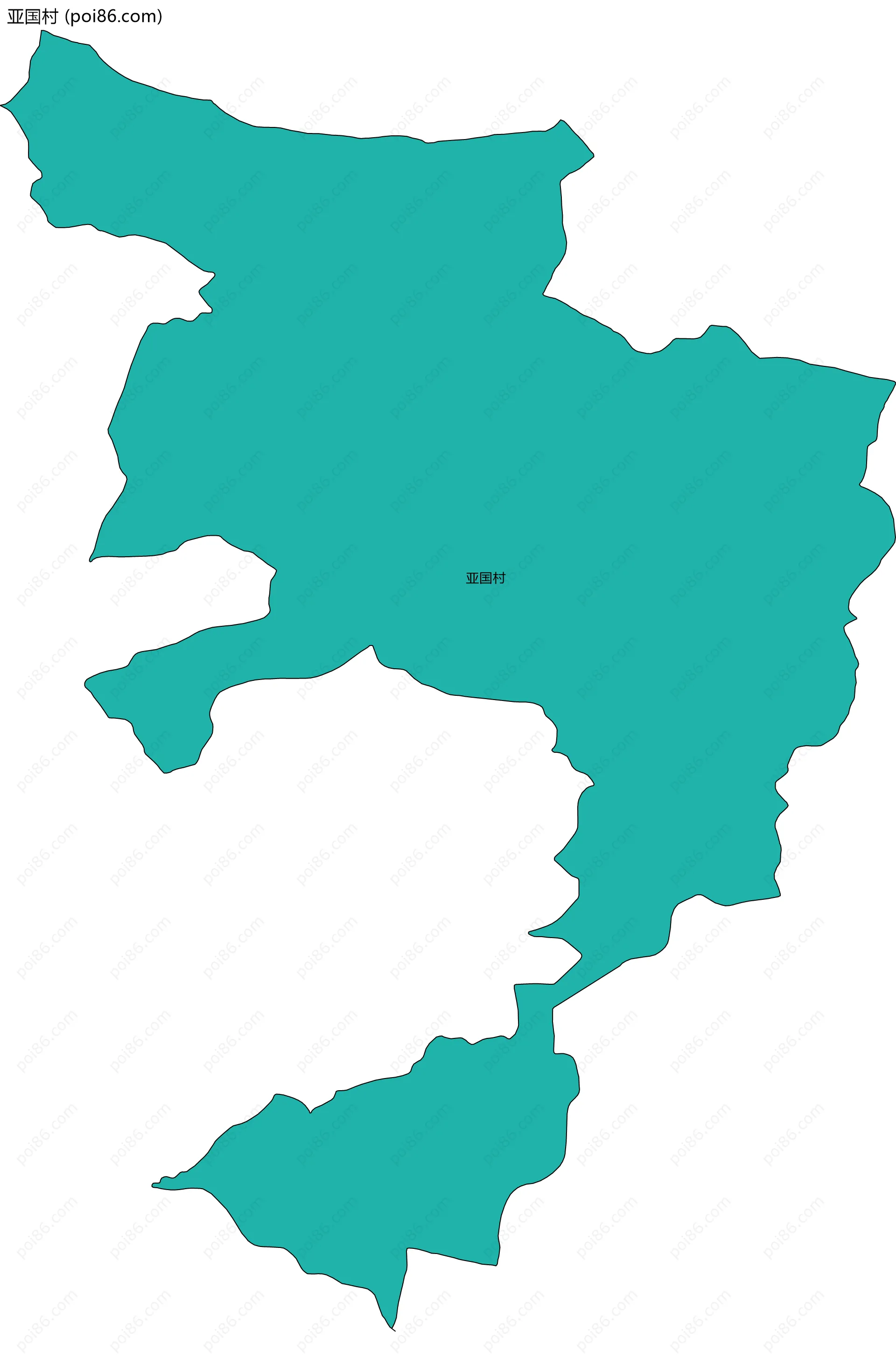 亚国村边界地图