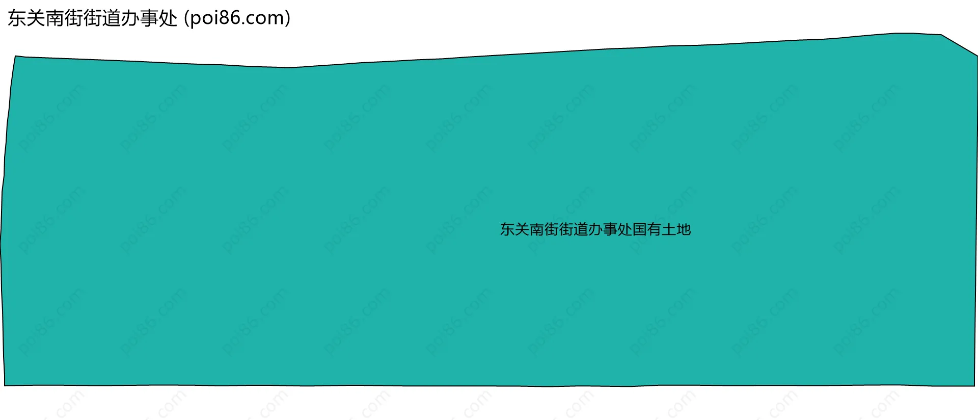 东关南街街道办事处边界地图(五级行政区划)