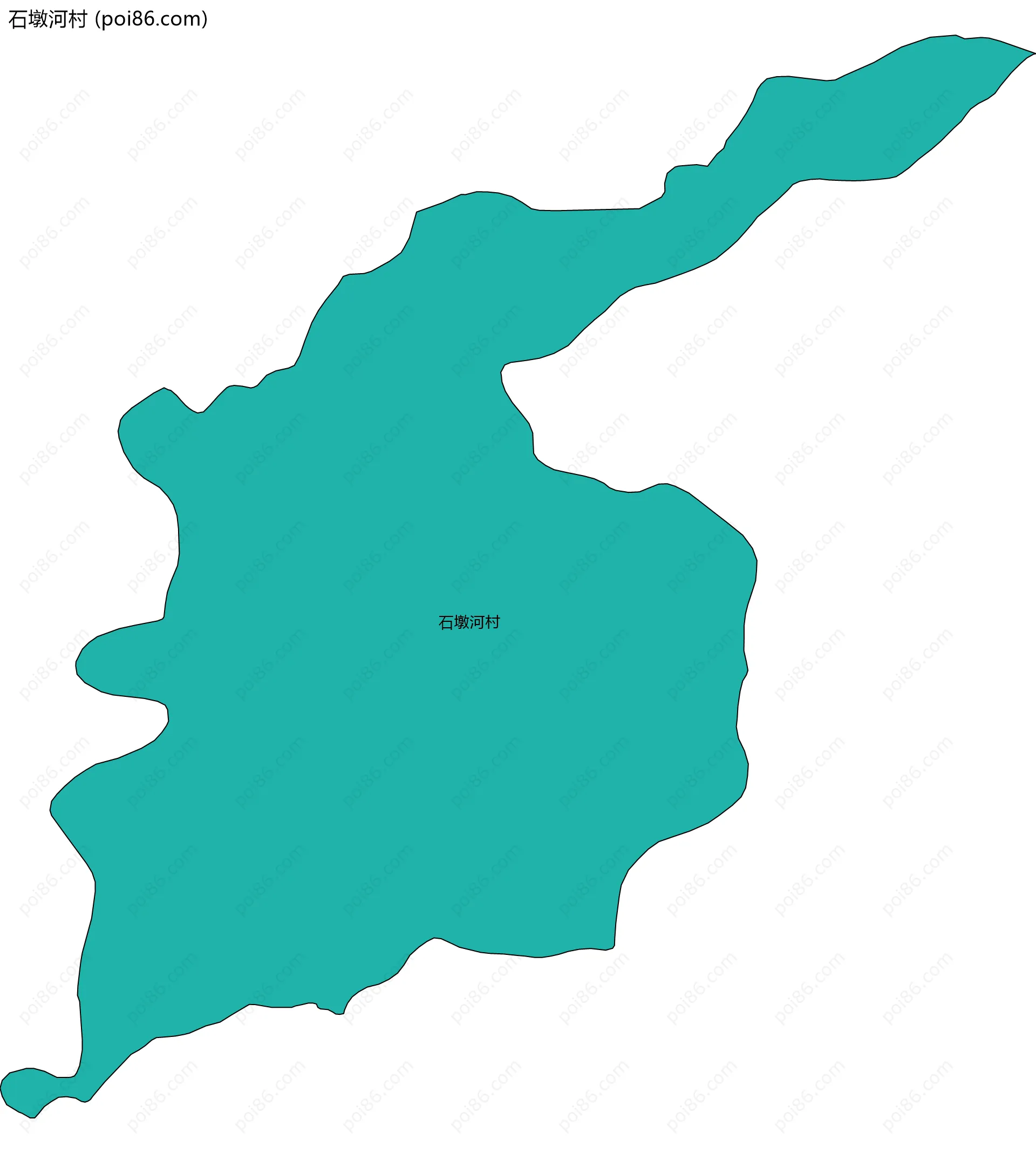 石墩河村边界地图