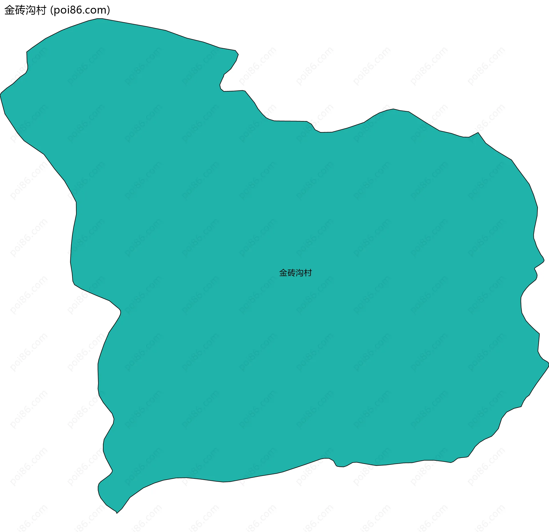 金砖沟村边界地图