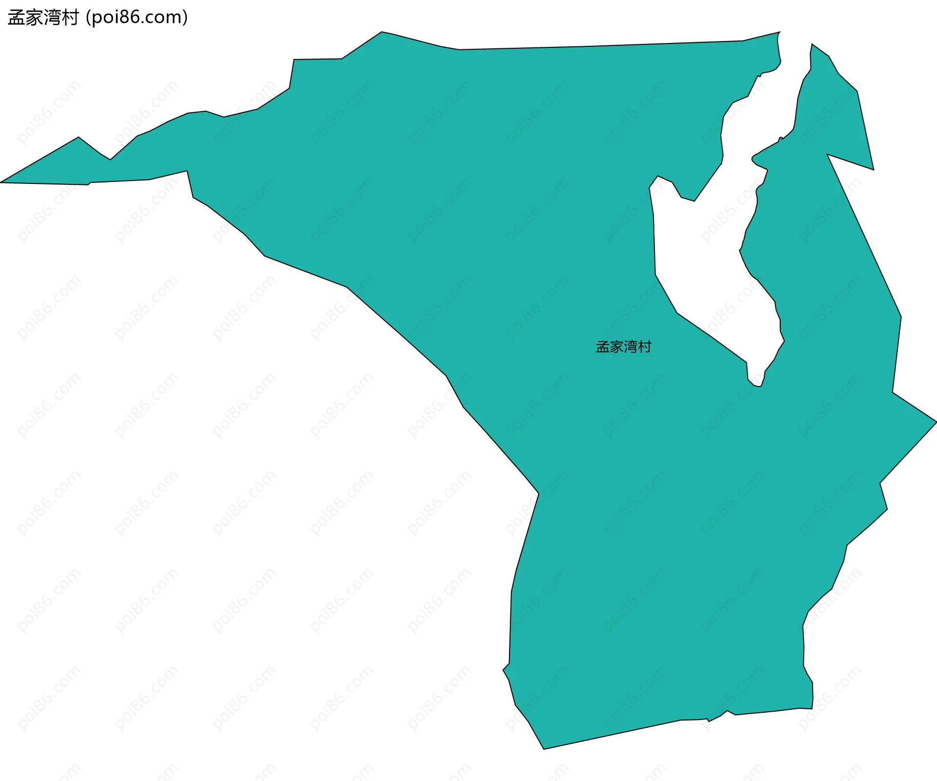 孟家湾村边界地图