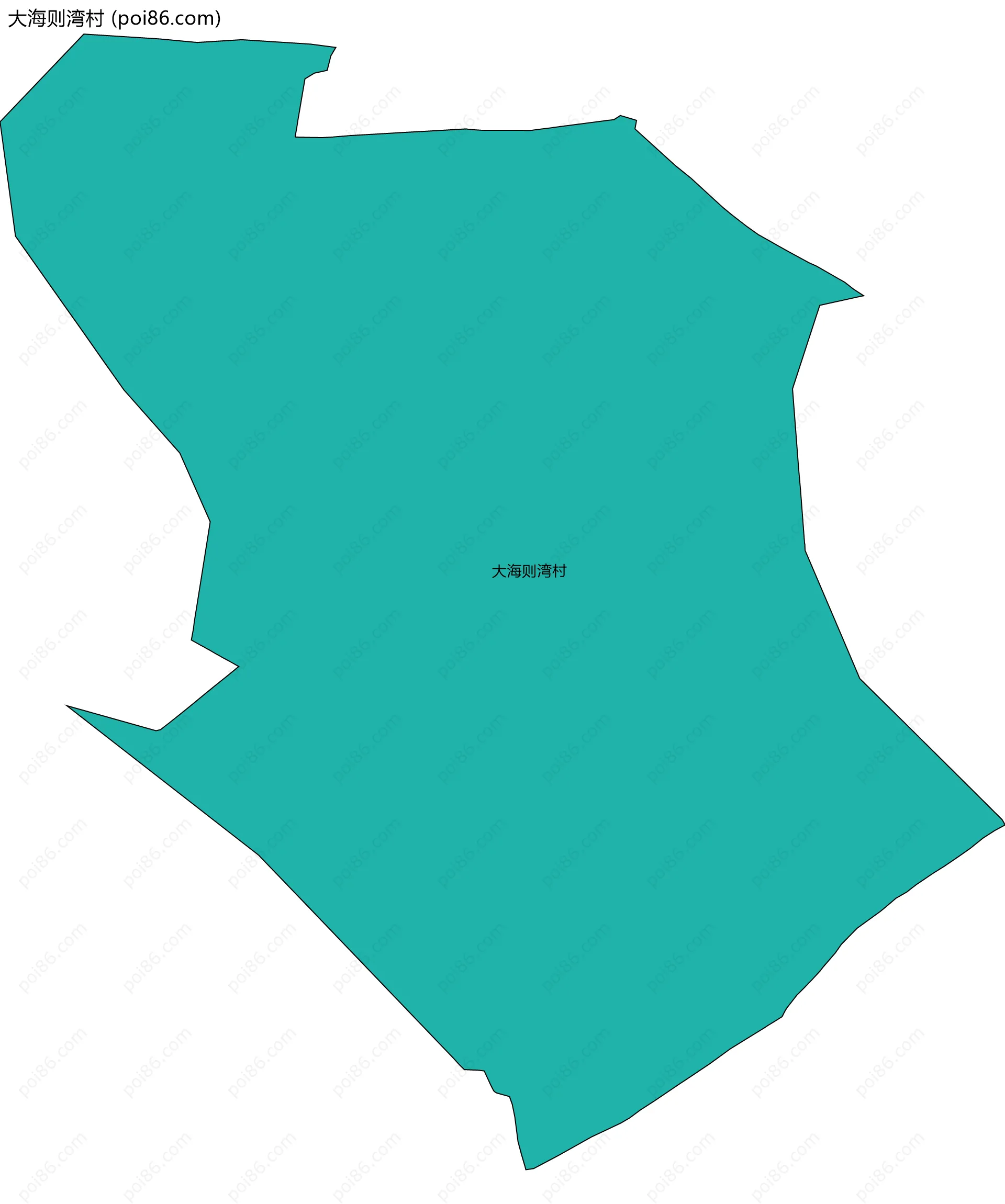 大海则湾村边界地图