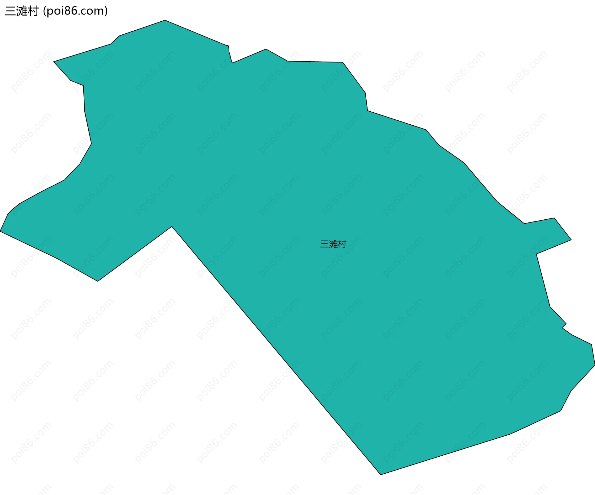 三滩村边界地图
