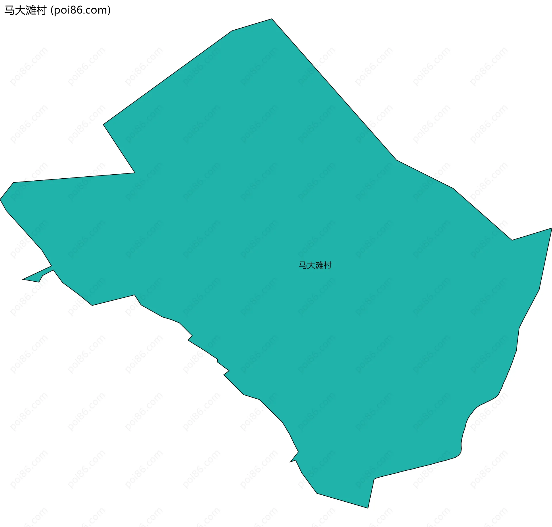 马大滩村边界地图