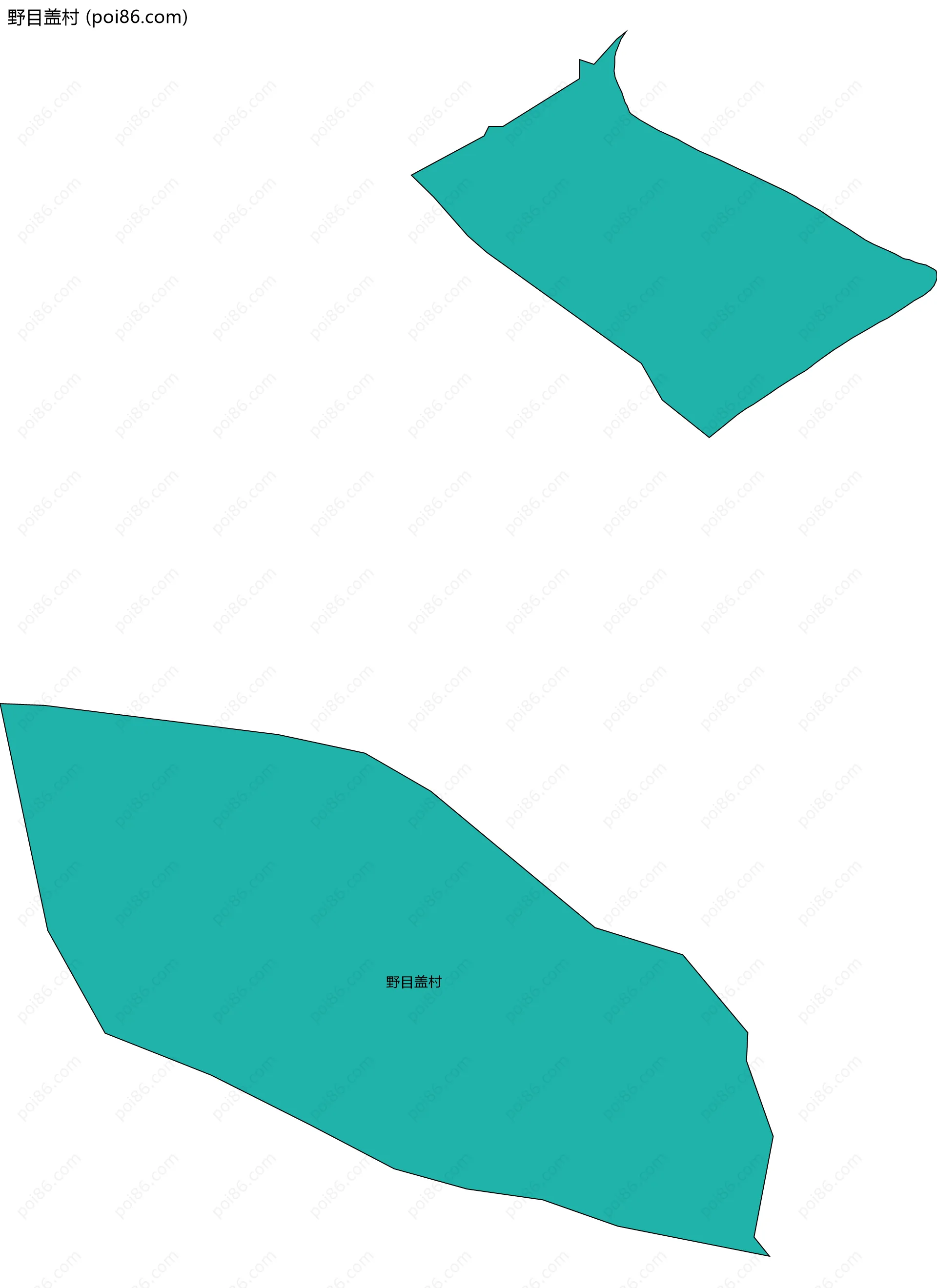 野目盖村边界地图