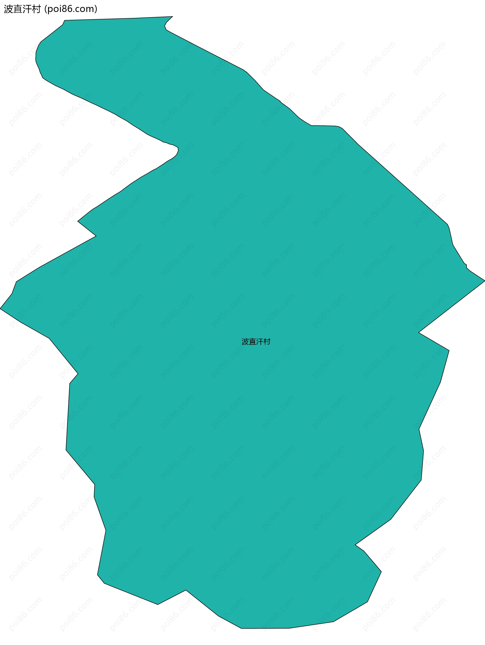 波直汗村边界地图