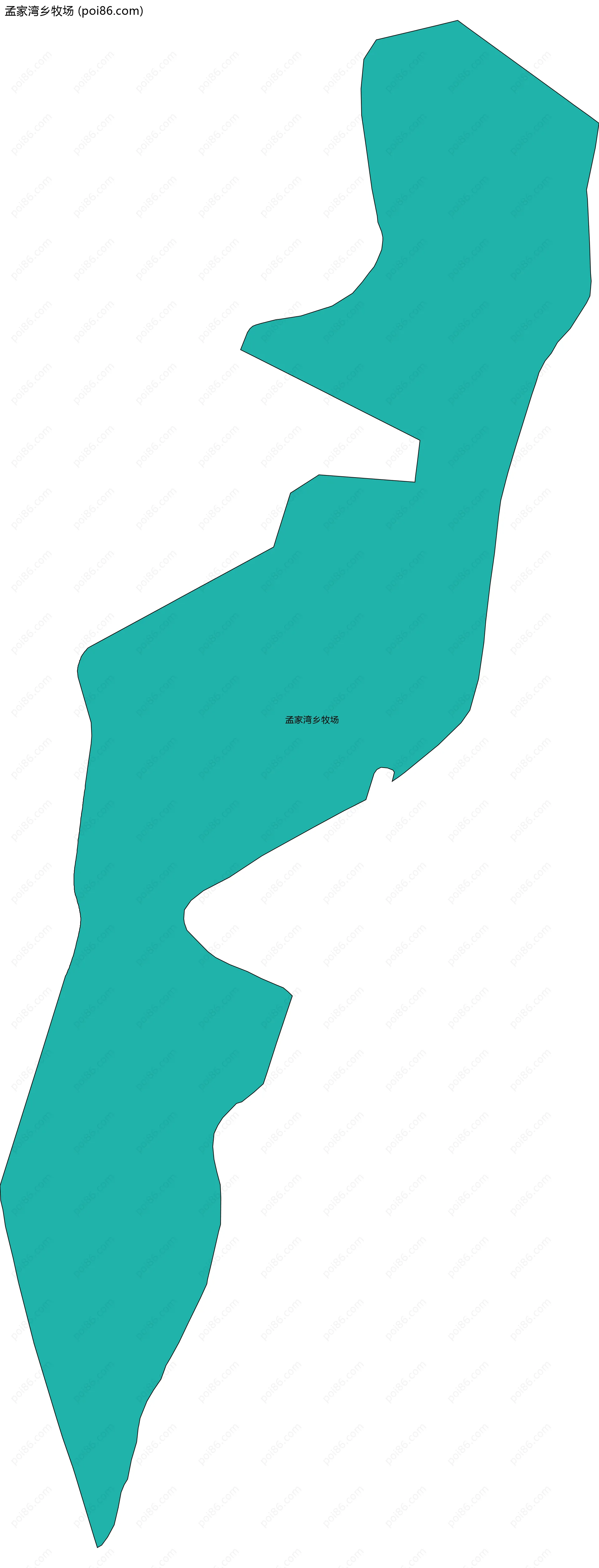 孟家湾乡牧场边界地图