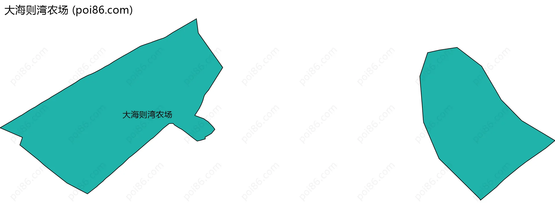 大海则湾农场边界地图