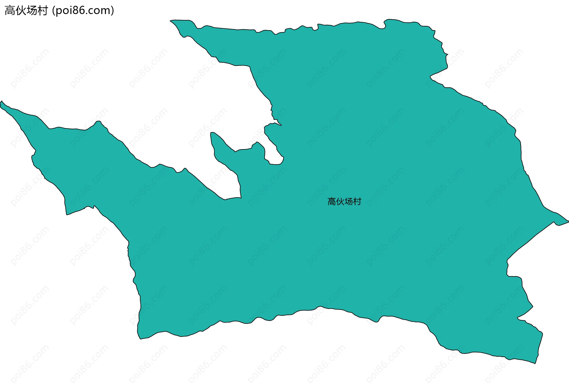 高伙场村边界地图