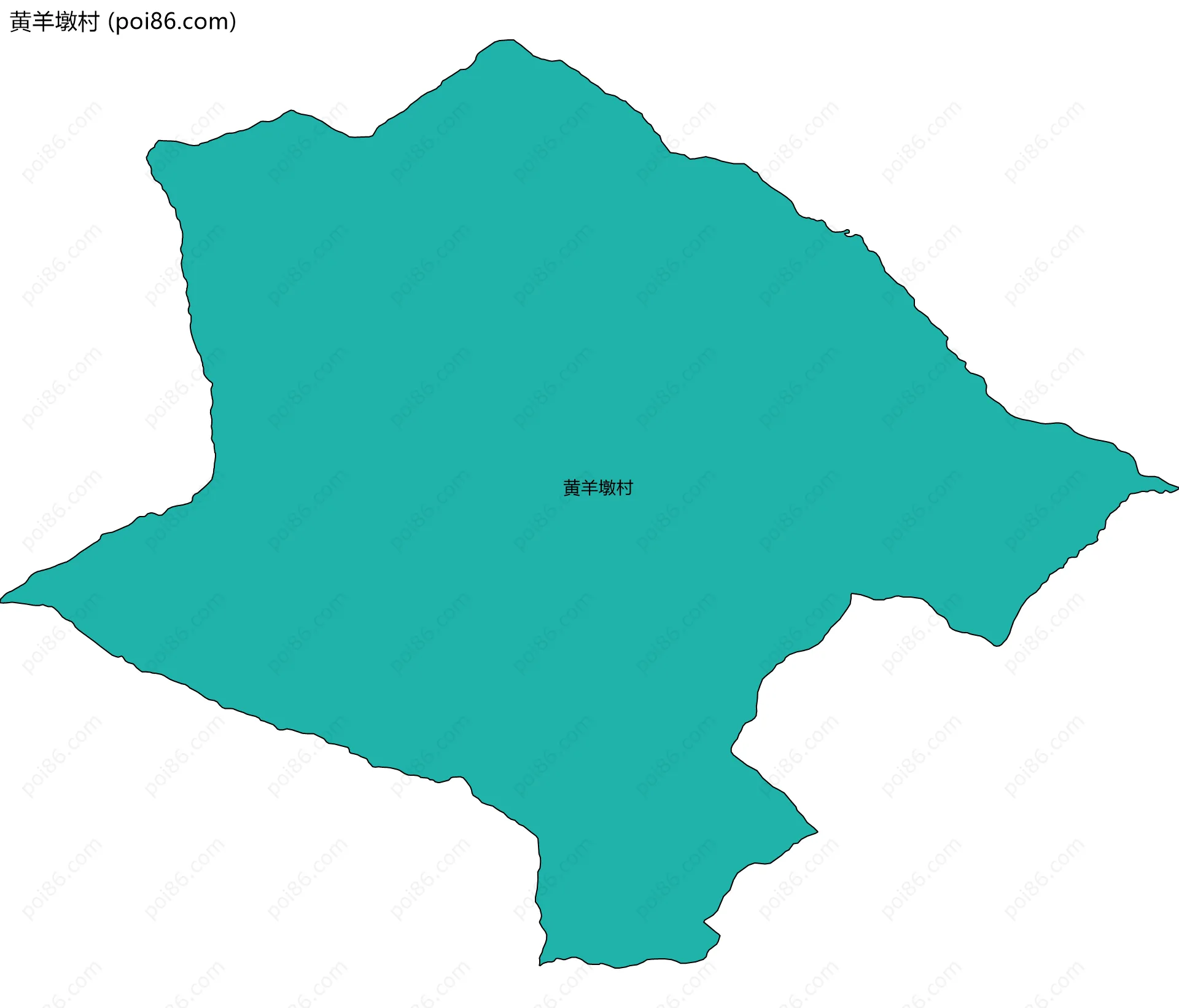 黄羊墩村边界地图