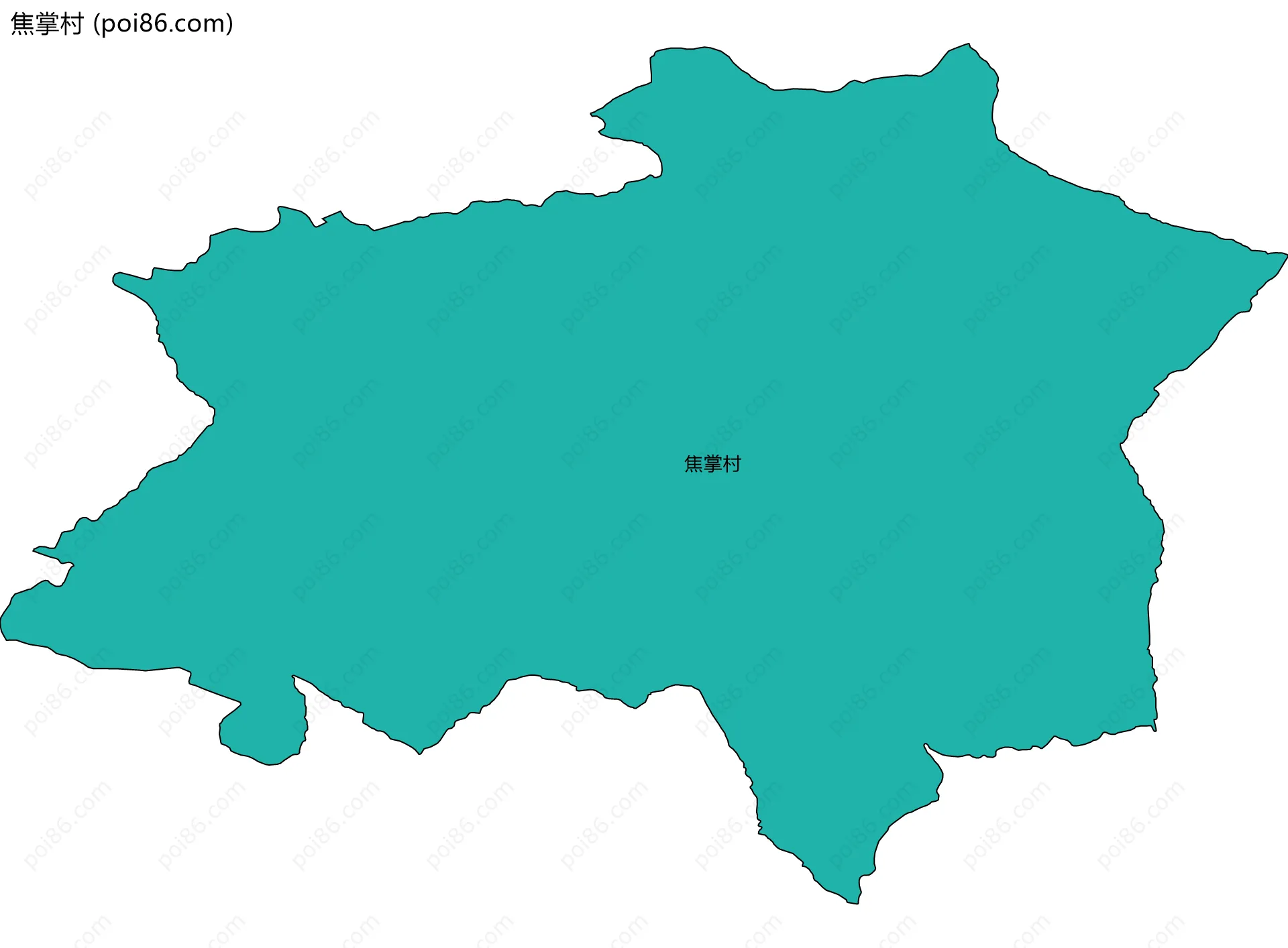 焦掌村边界地图