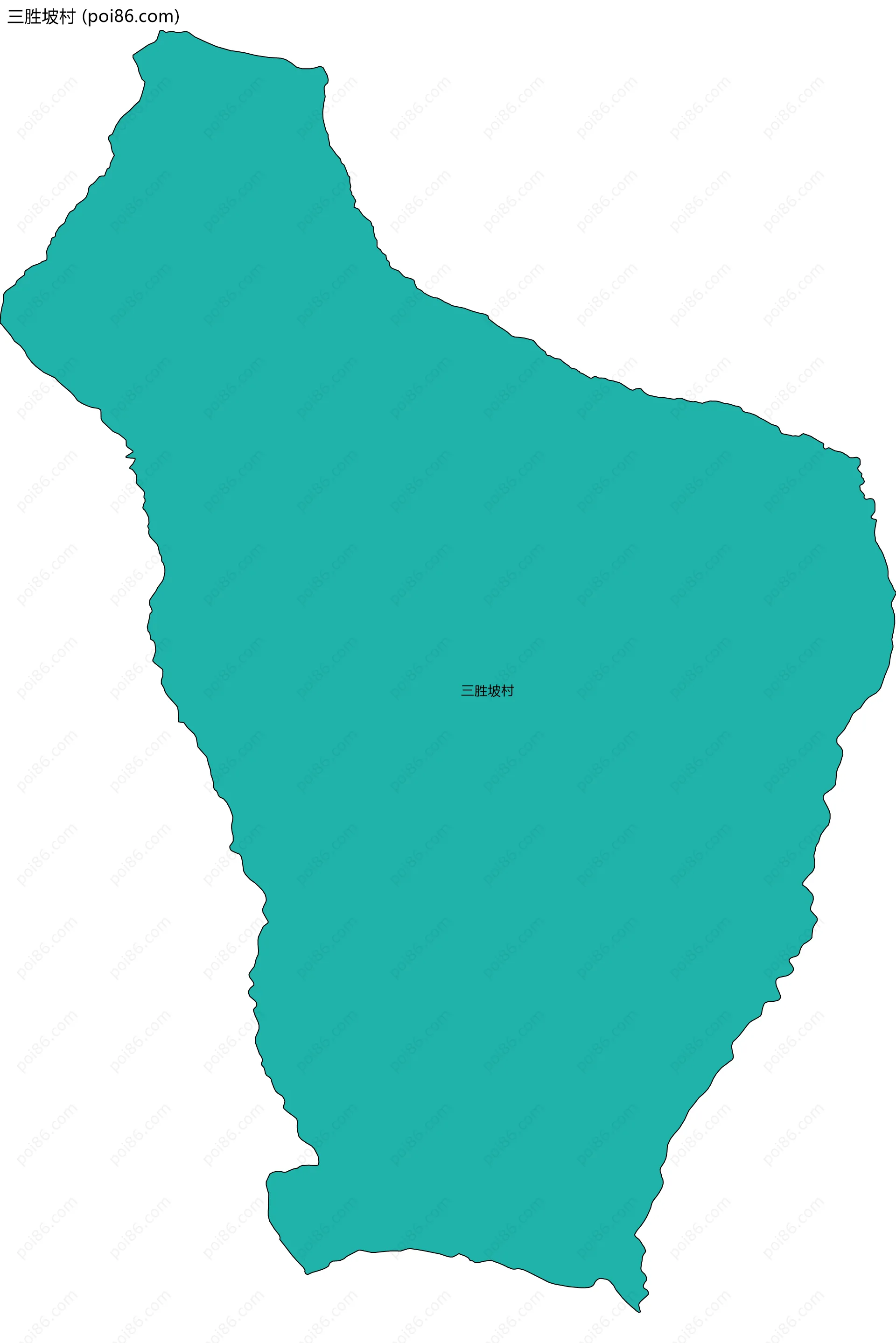 三胜坡村边界地图