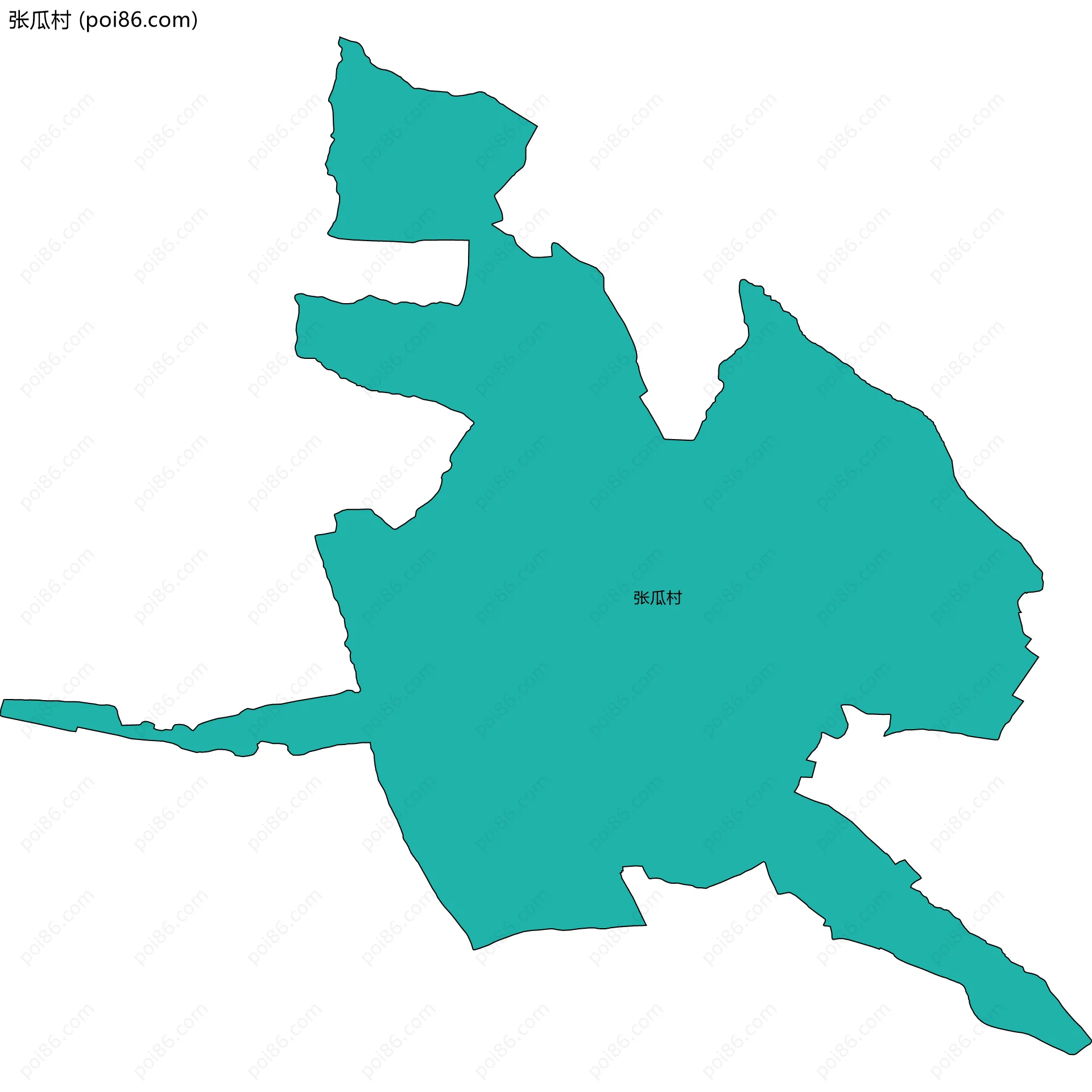 张瓜村边界地图