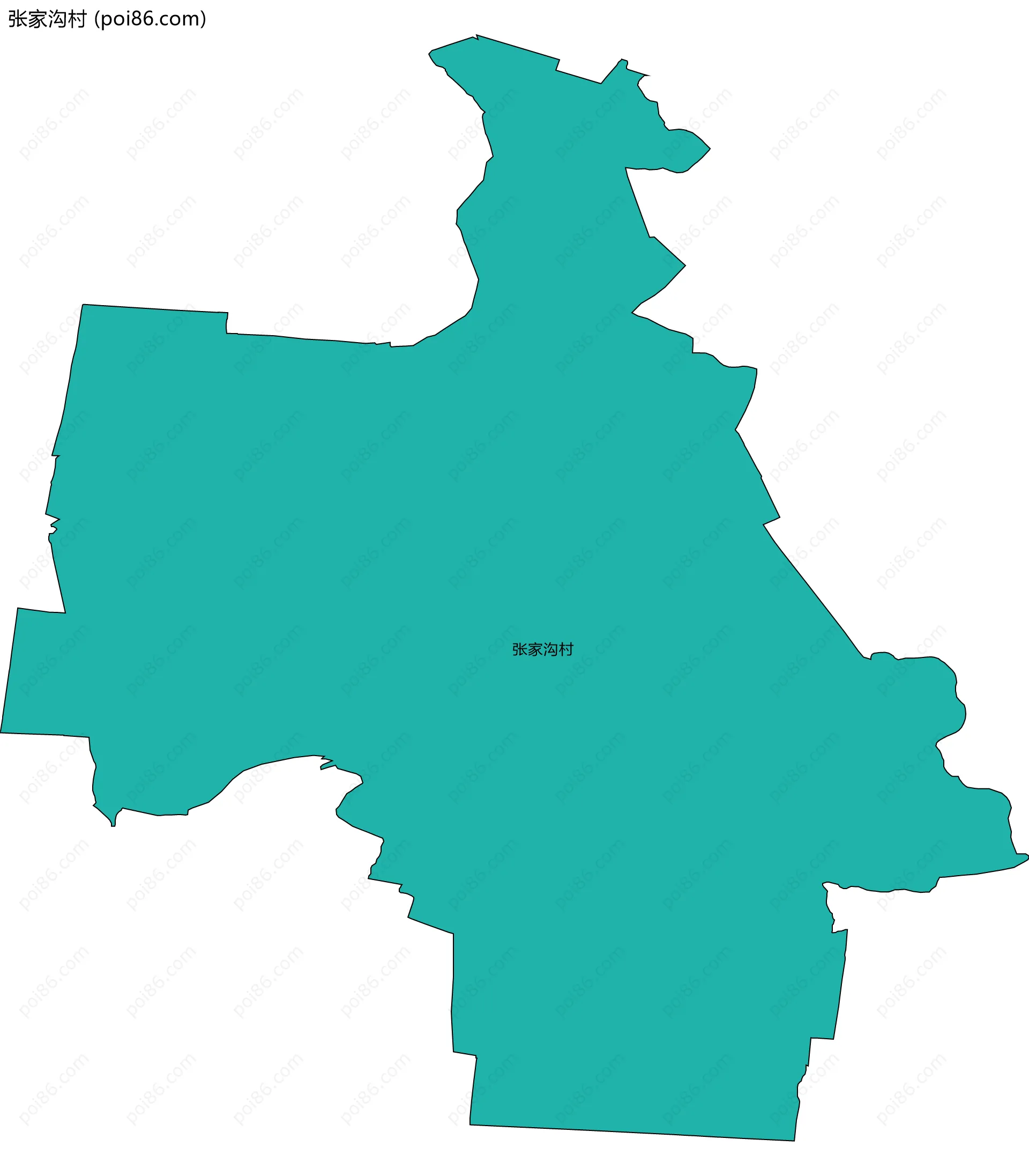 张家沟村边界地图