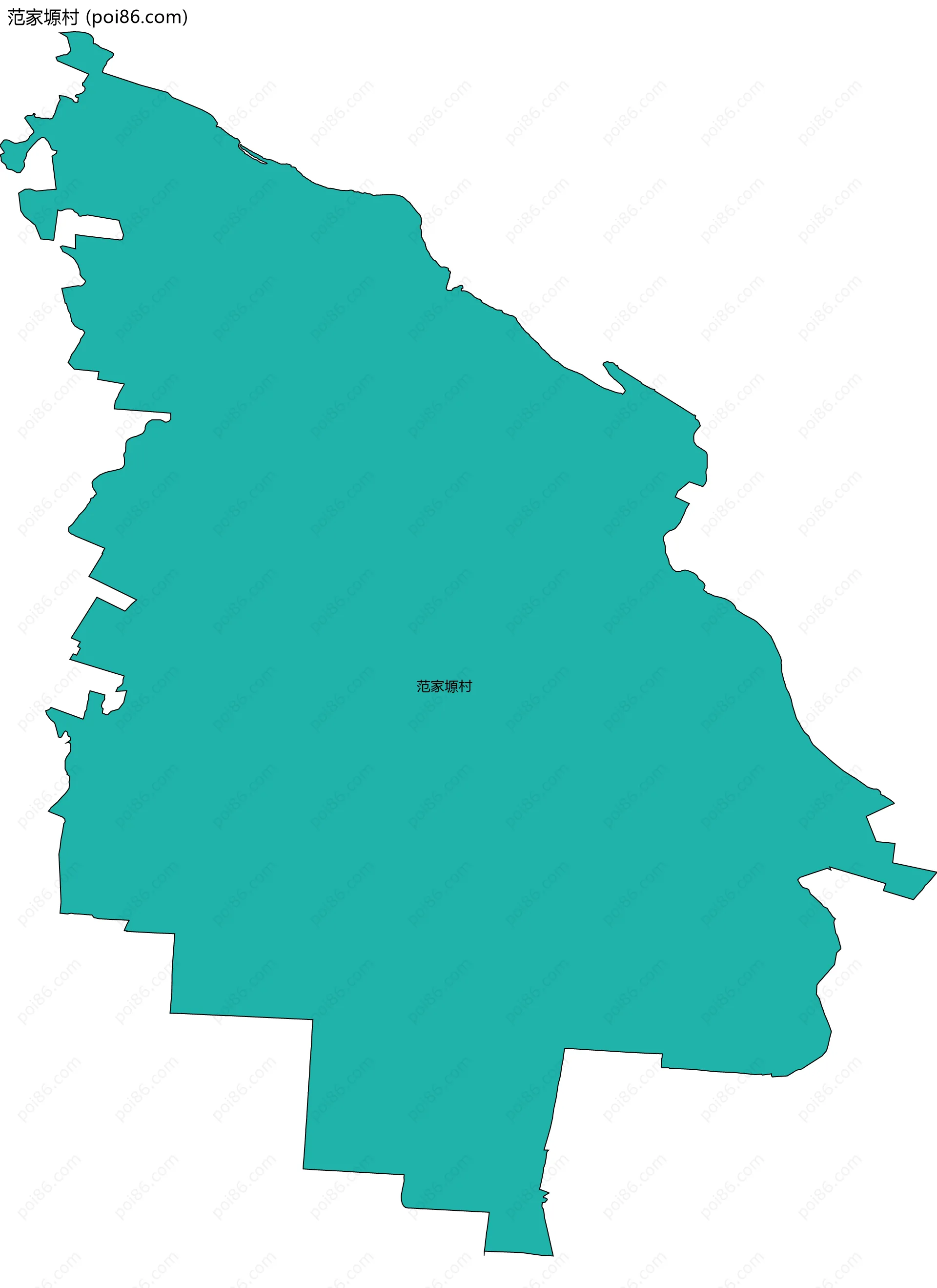 范家塬村边界地图