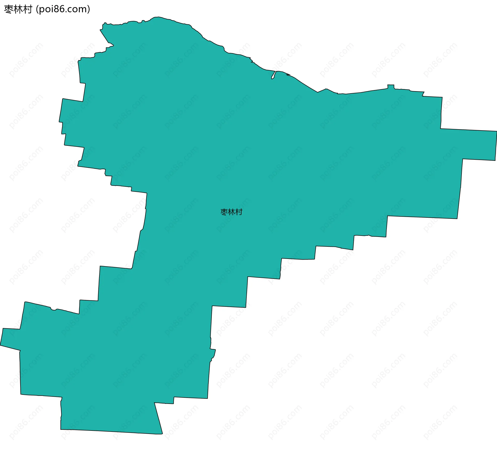 枣林村边界地图