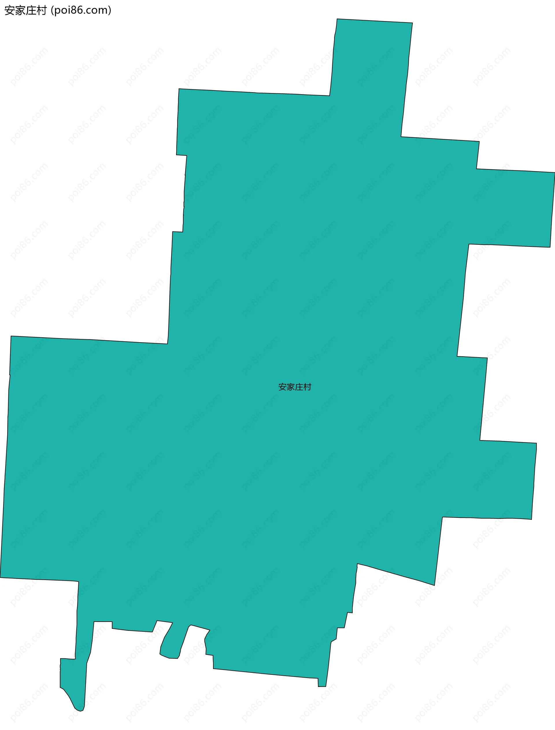 安家庄村边界地图